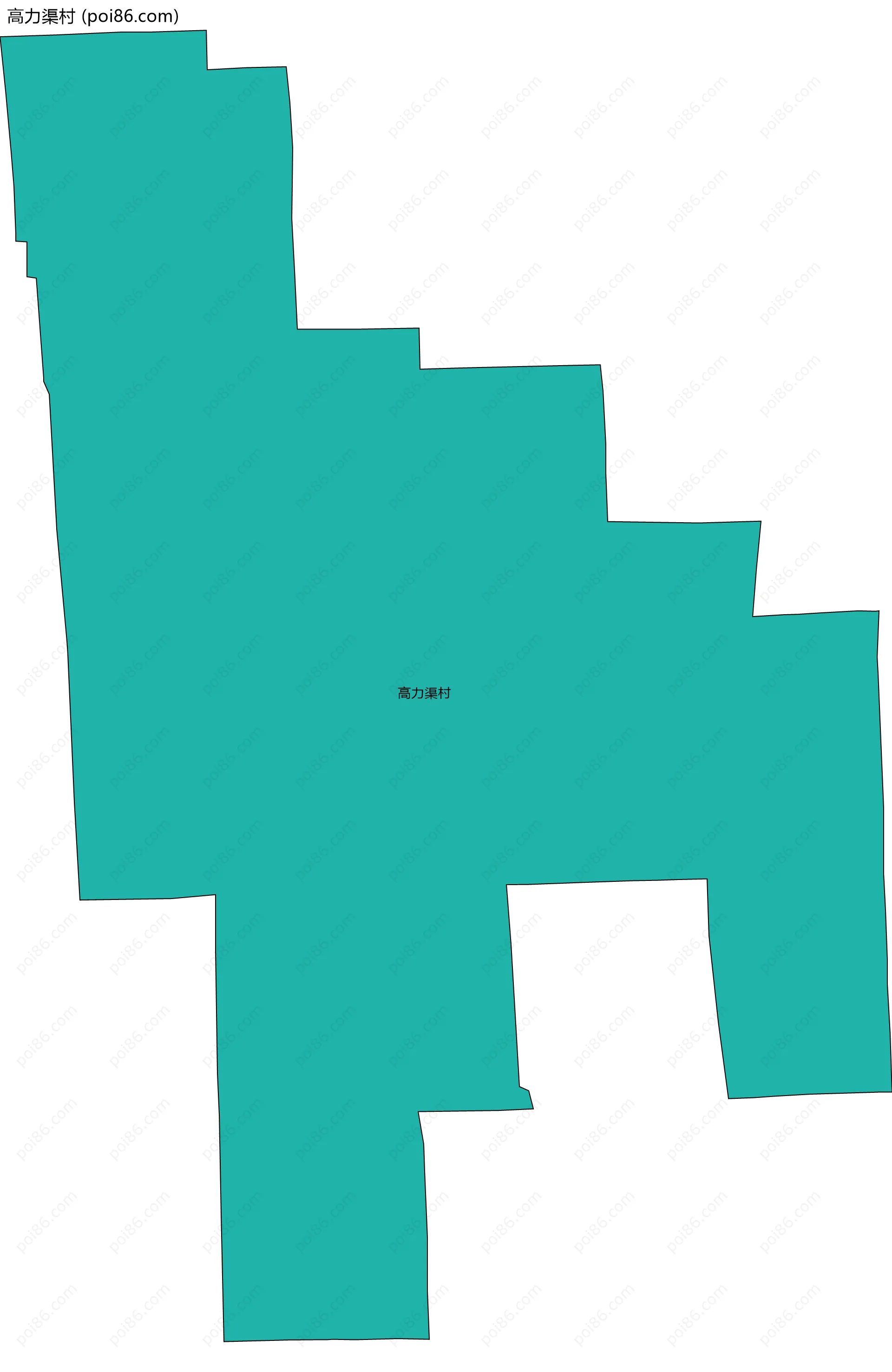 高力渠村边界地图