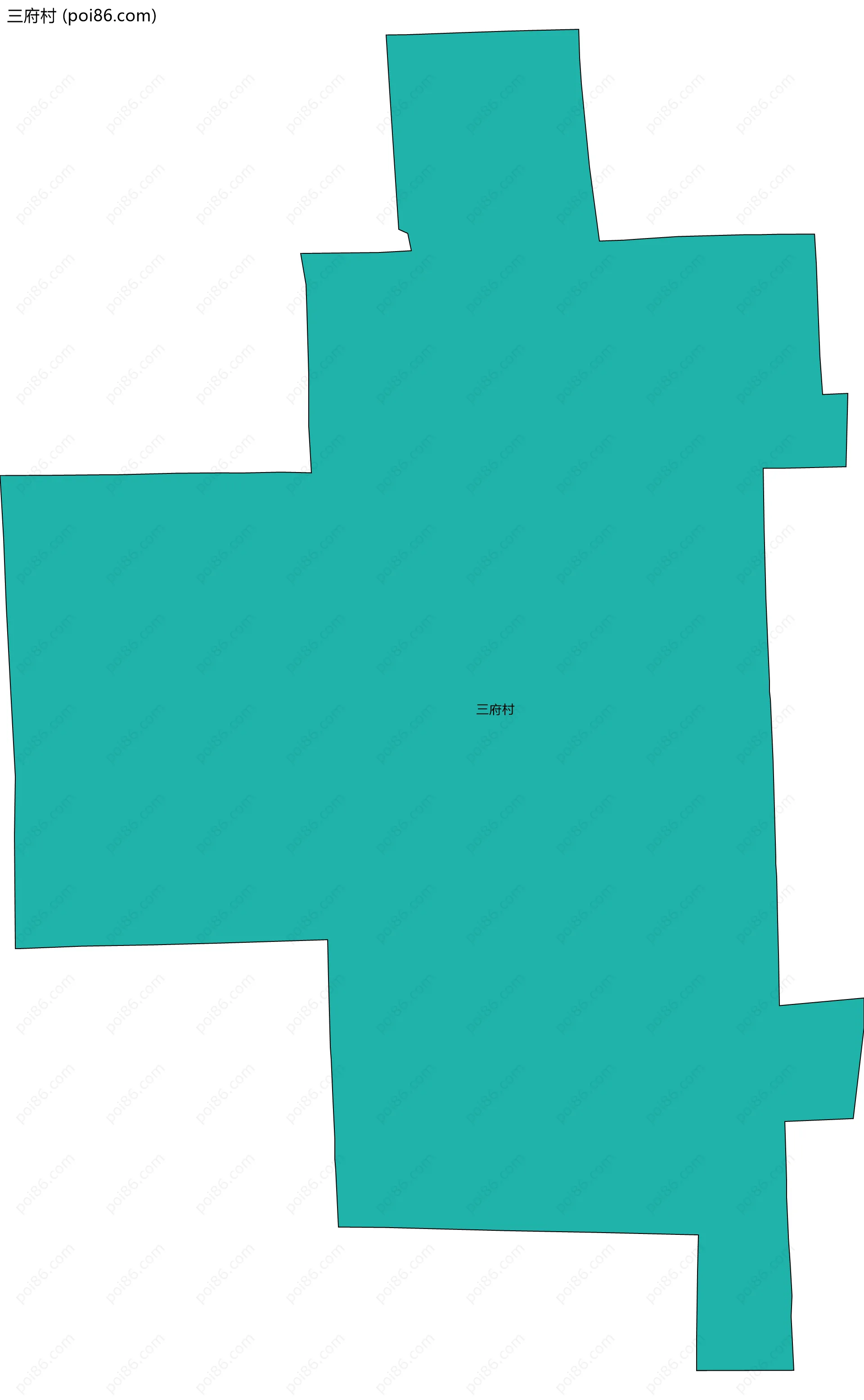 三府村边界地图