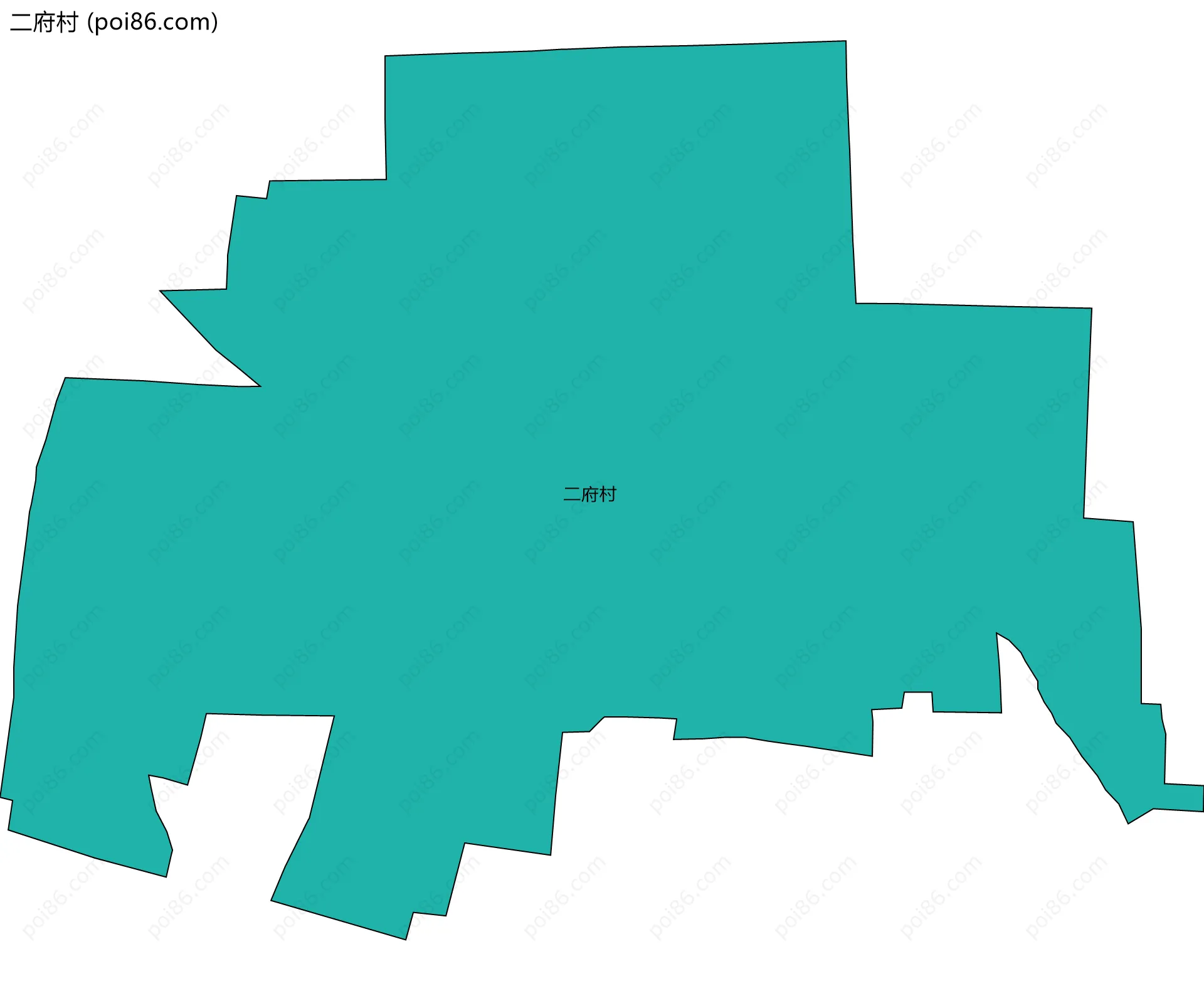 二府村边界地图