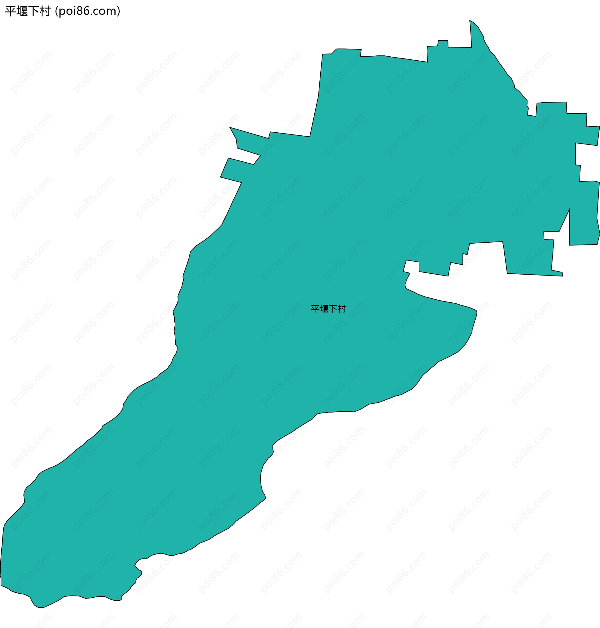 平堰下村边界地图