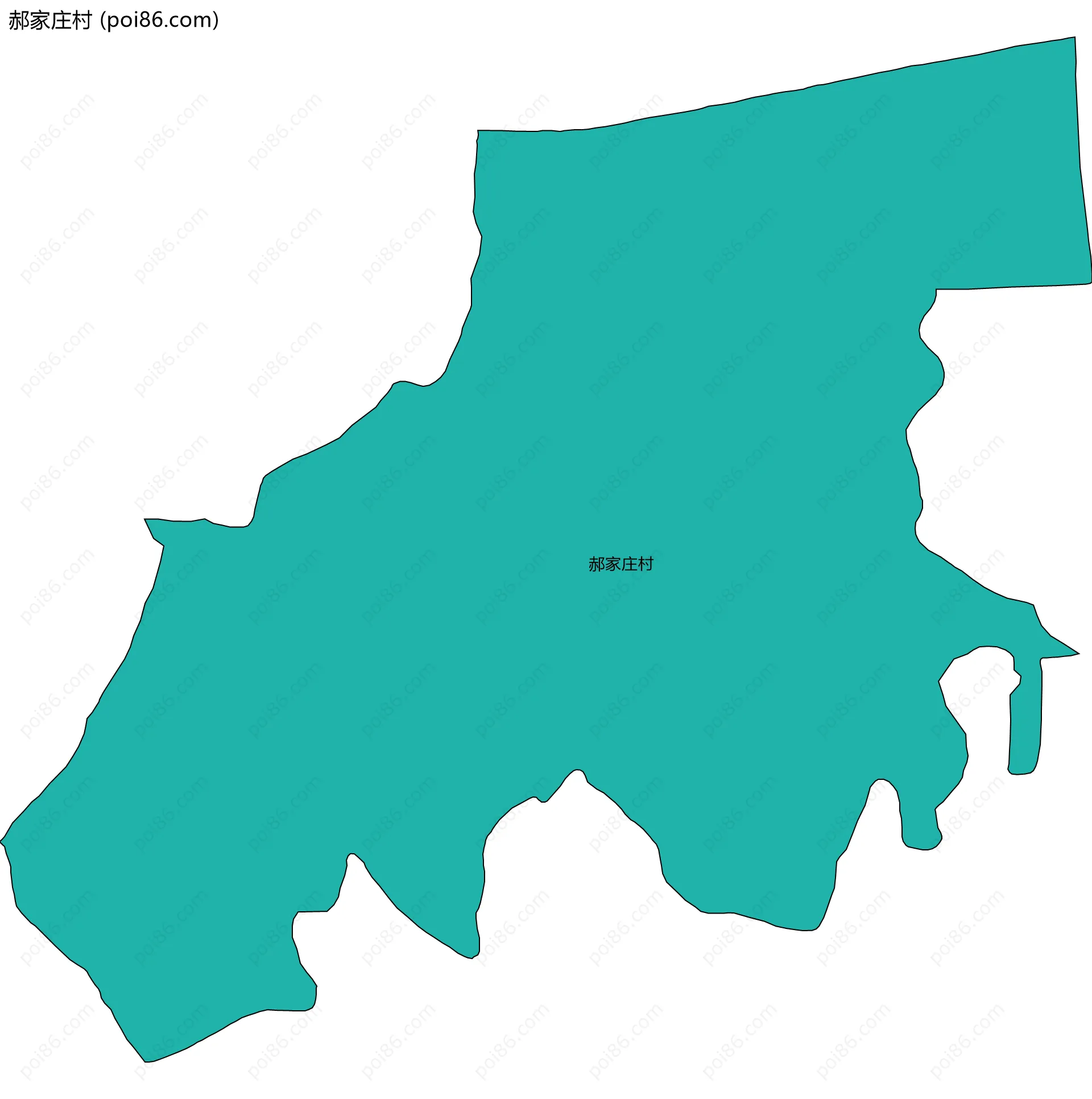 郝家庄村边界地图