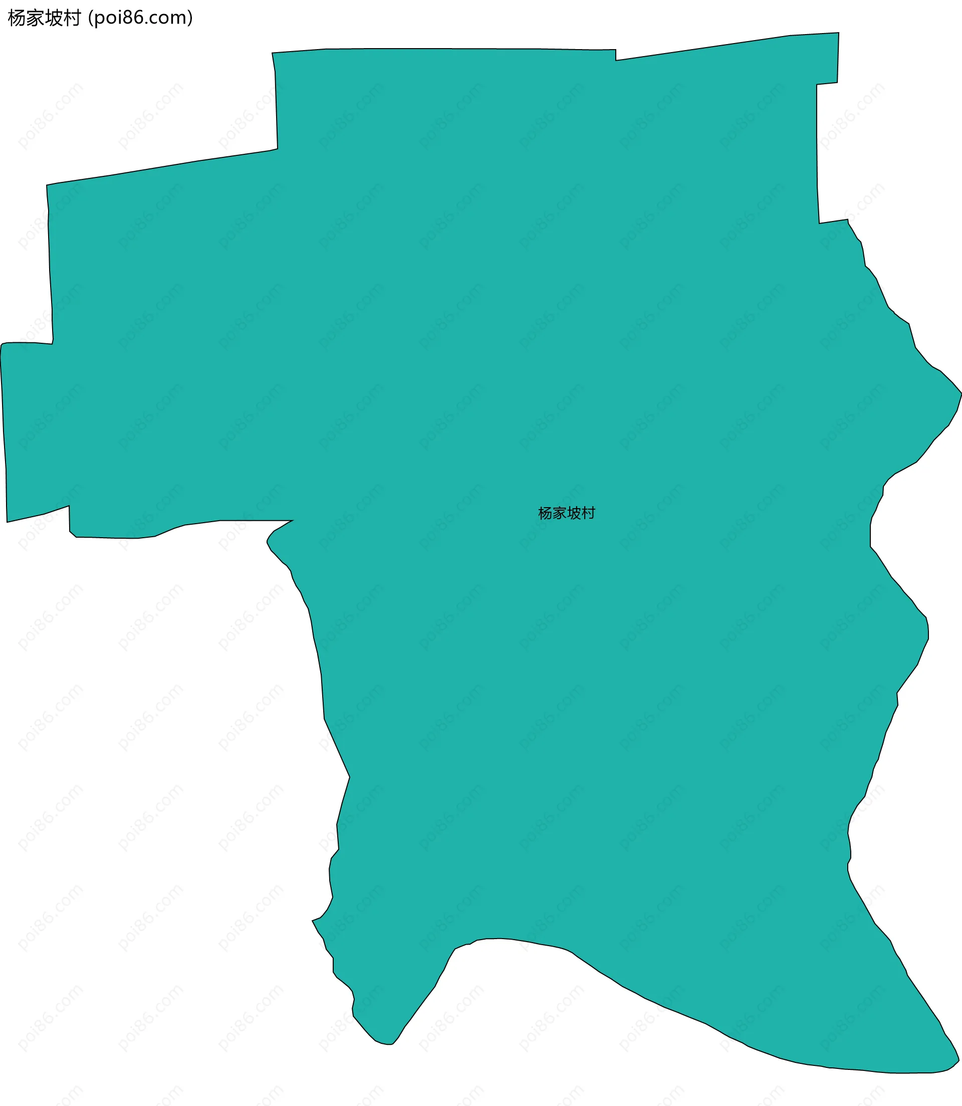 杨家坡村边界地图