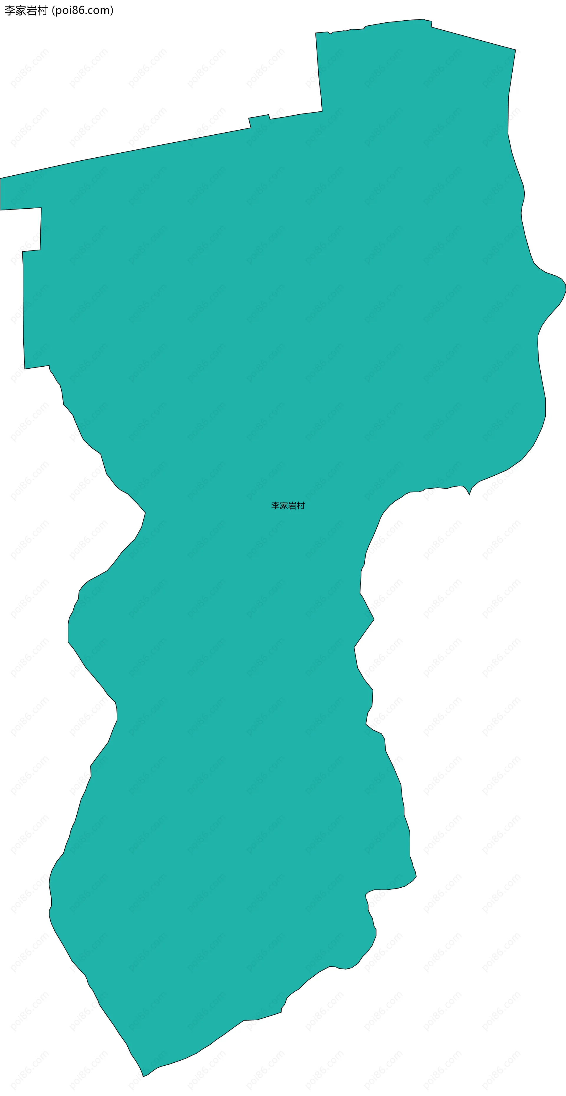 李家岩村边界地图