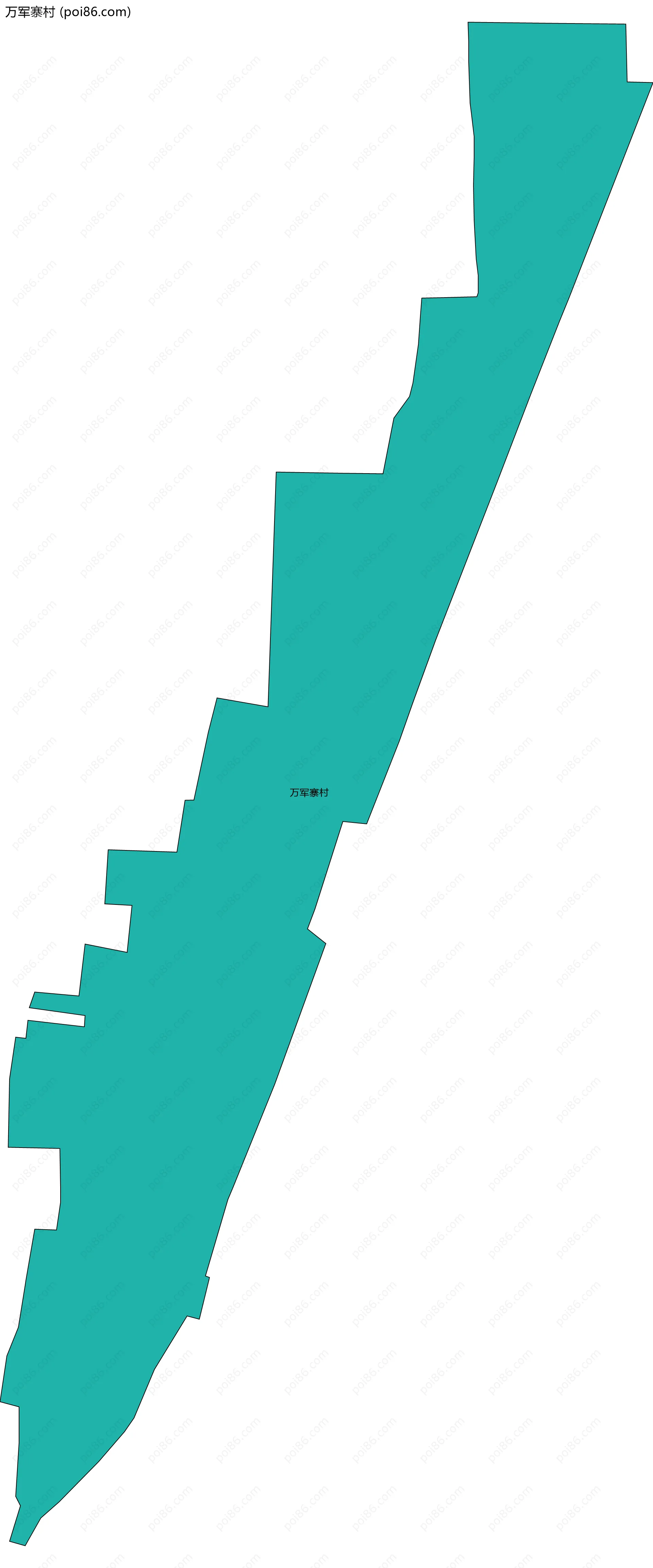 万军寨村边界地图