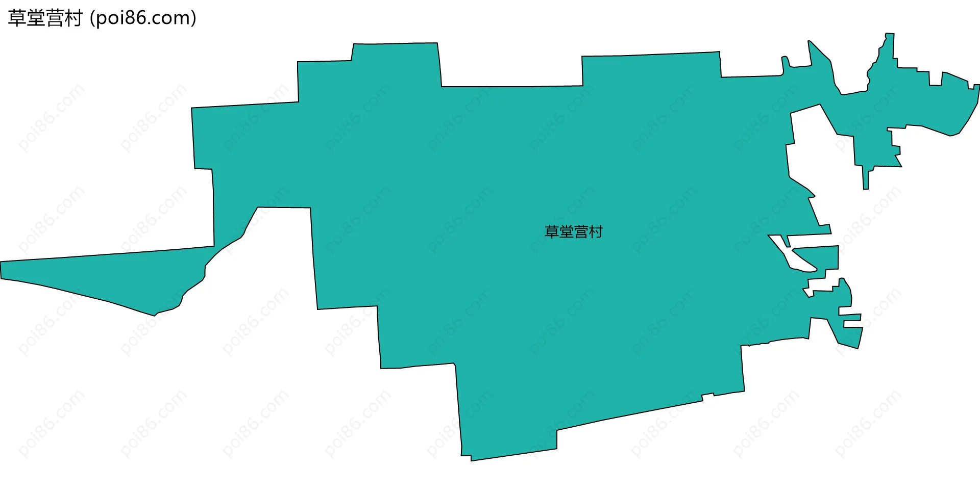 草堂营村边界地图