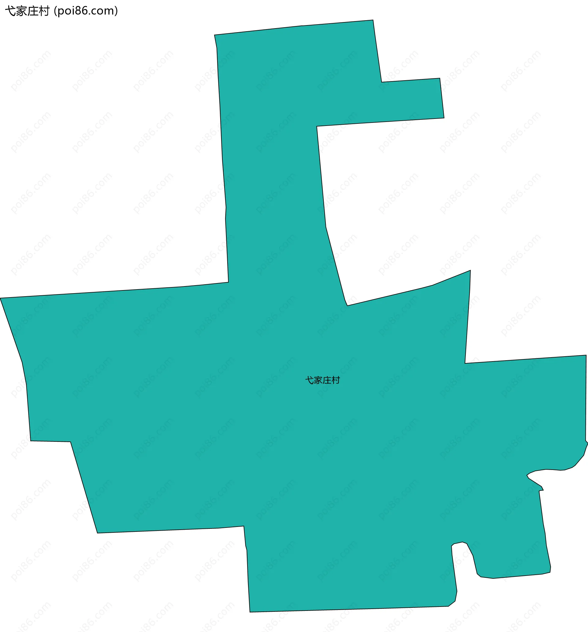 弋家庄村边界地图