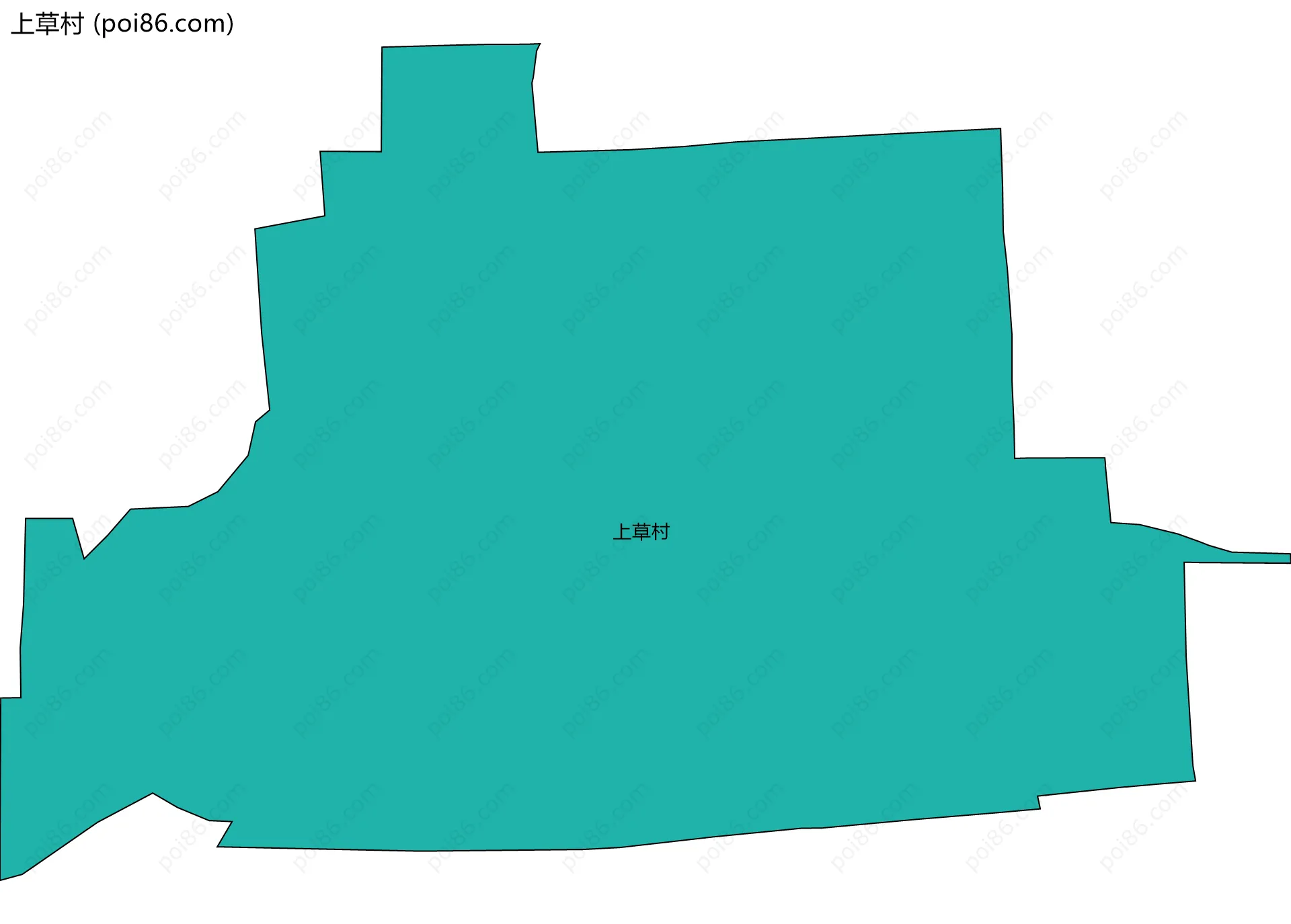 上草村边界地图