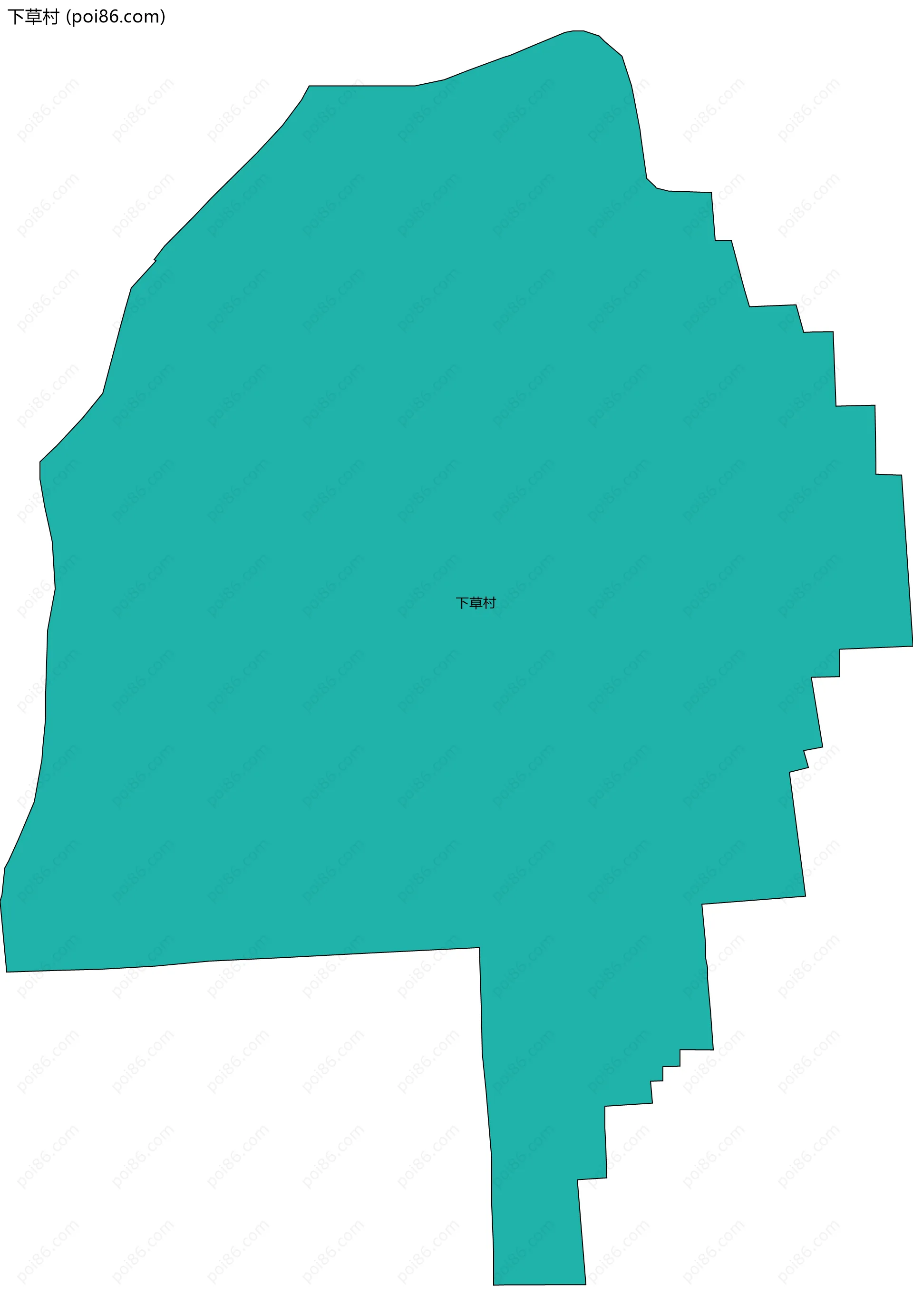 下草村边界地图