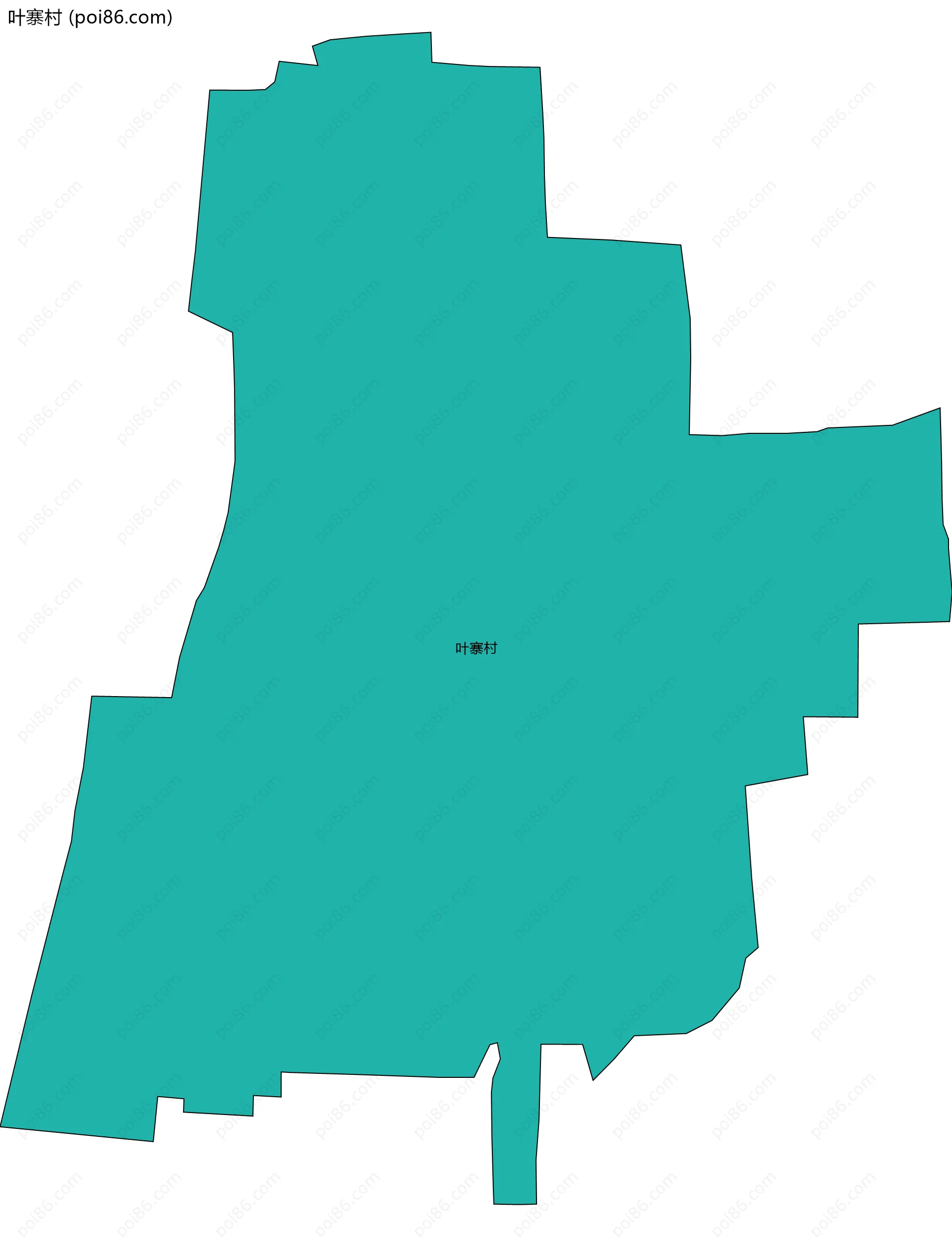 叶寨村边界地图