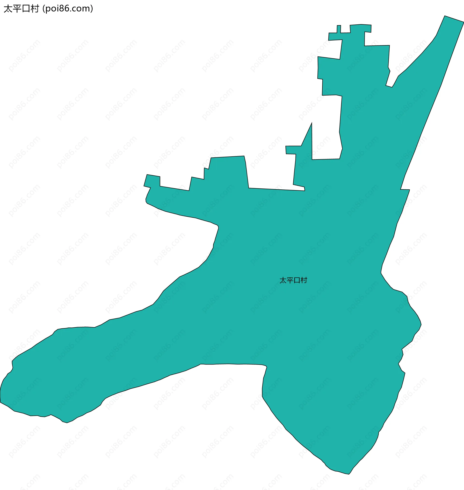 太平口村边界地图