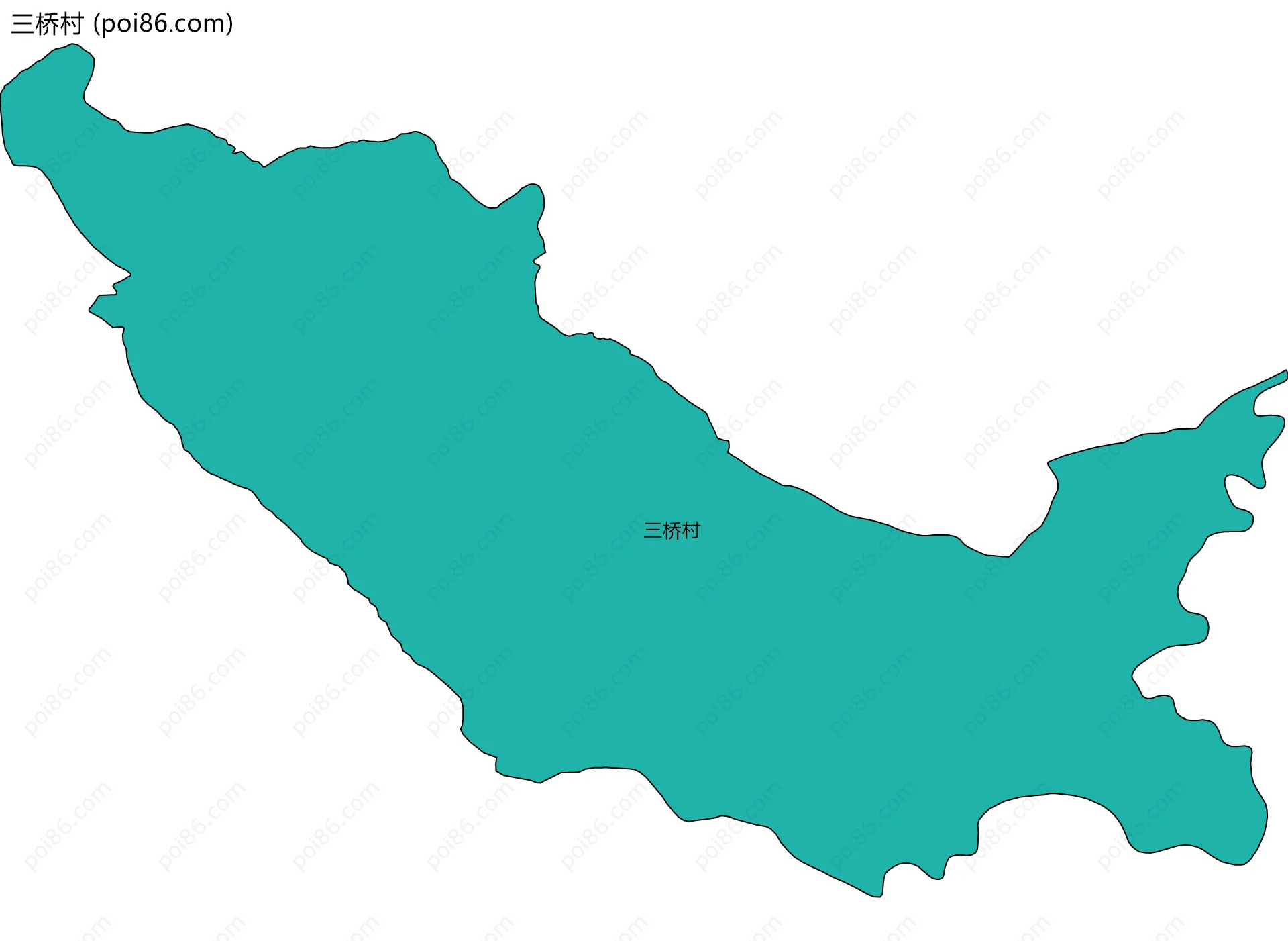 三桥村边界地图