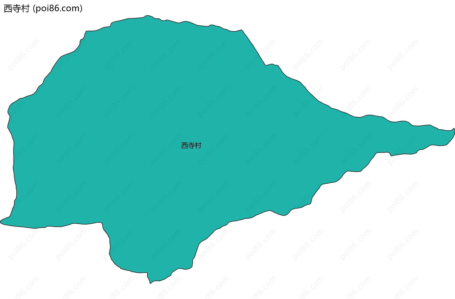 西寺村边界地图