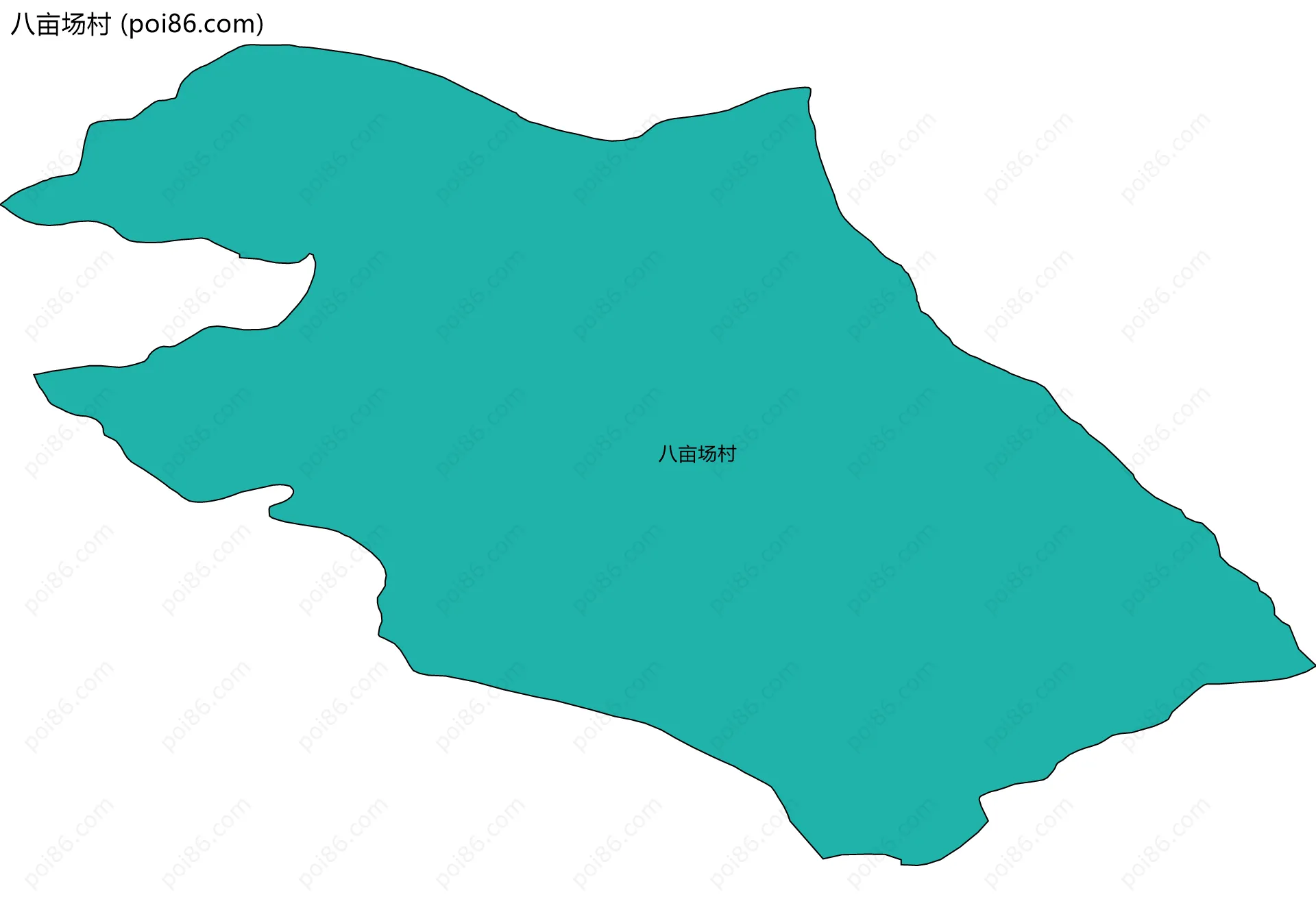 八亩场村边界地图