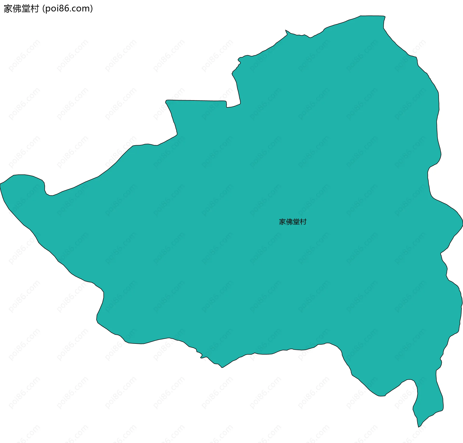 家佛堂村边界地图
