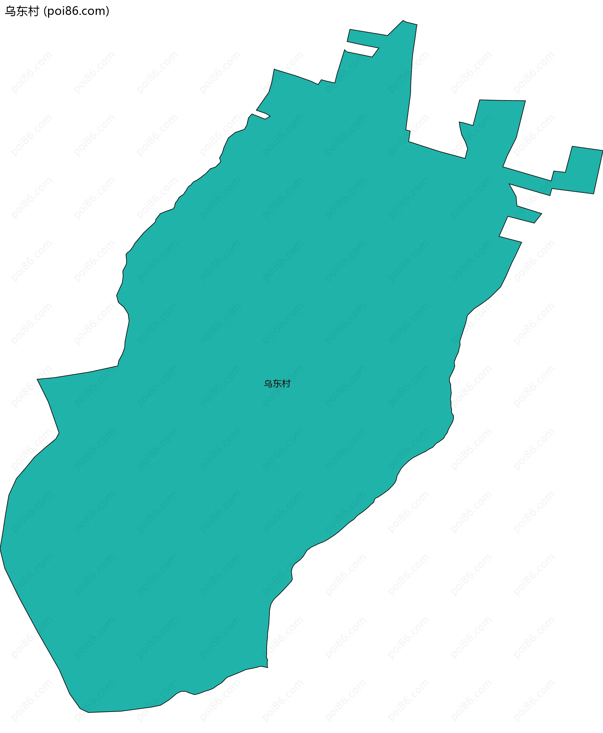 乌东村边界地图