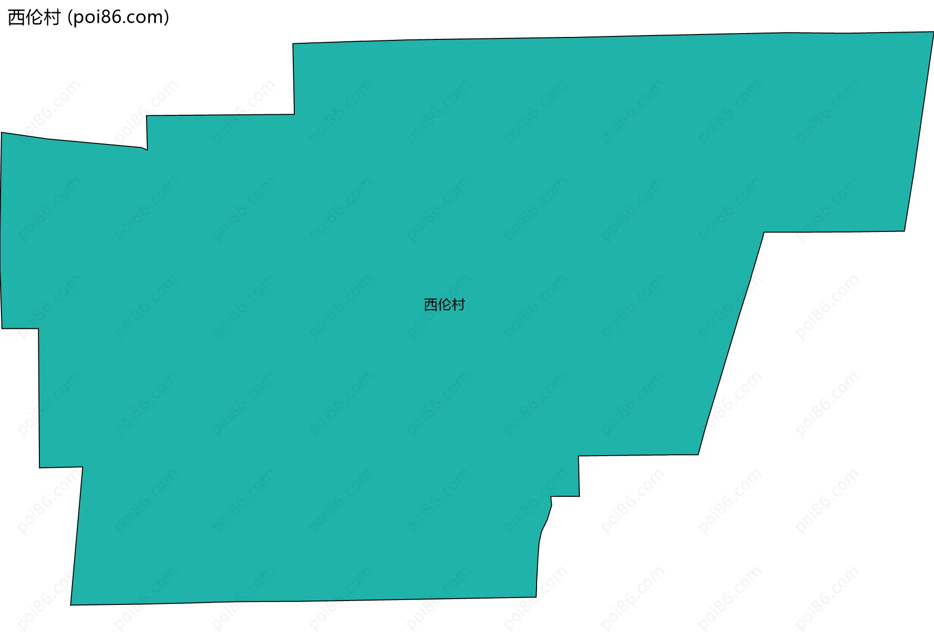 西伦村边界地图