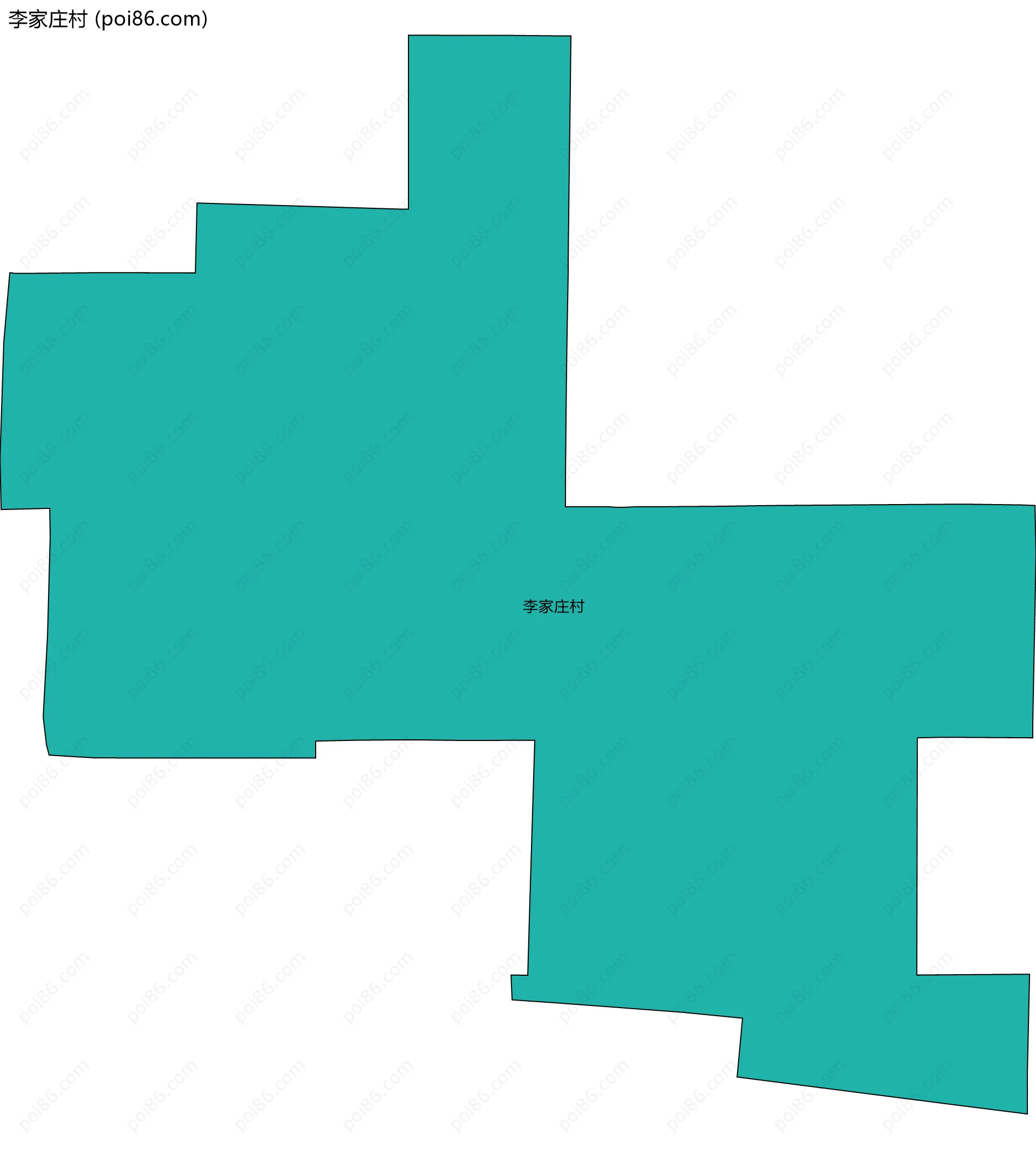 李家庄村边界地图