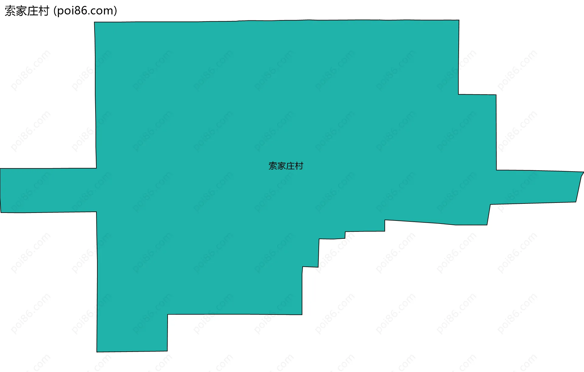 索家庄村边界地图