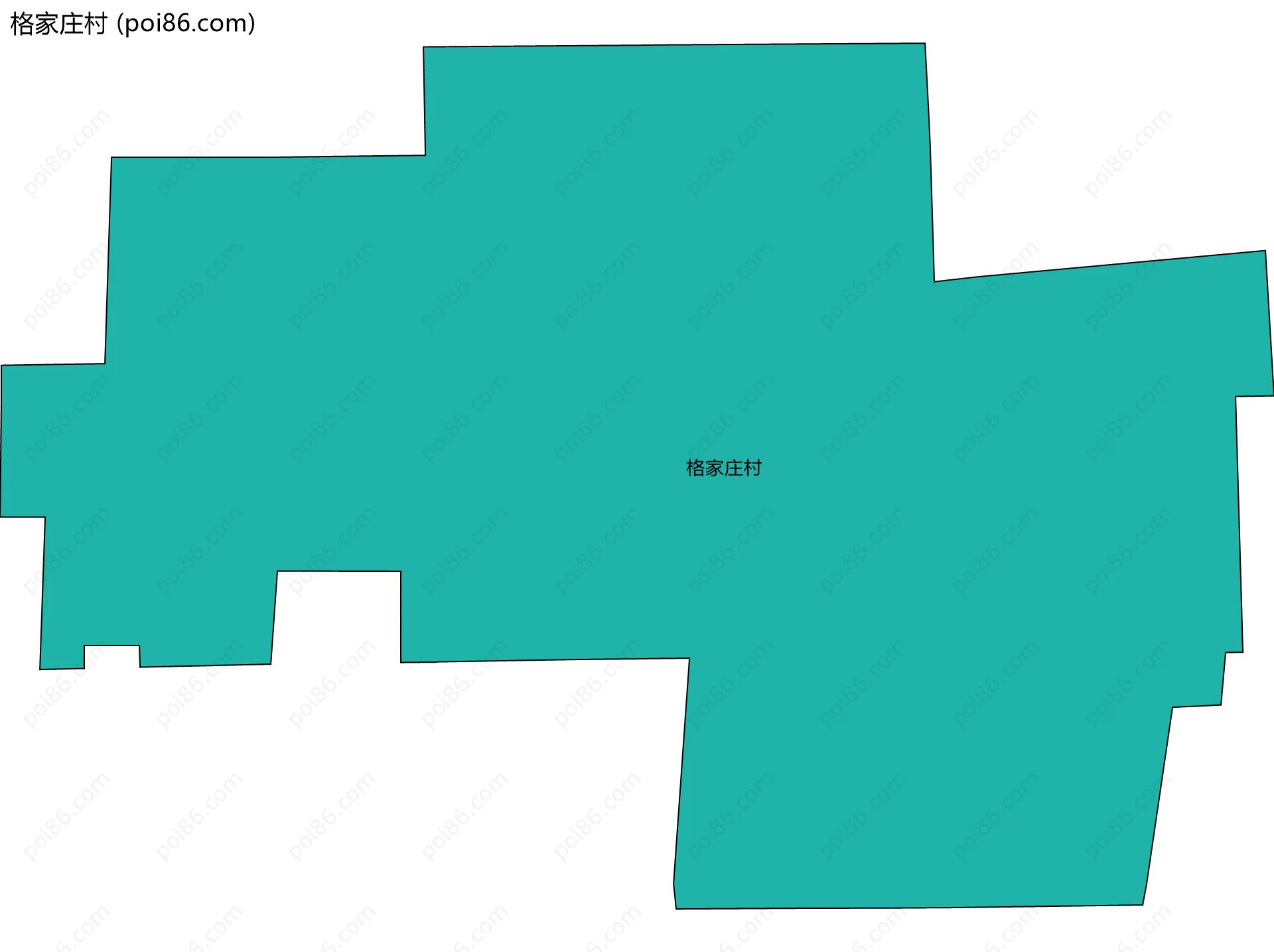 格家庄村边界地图