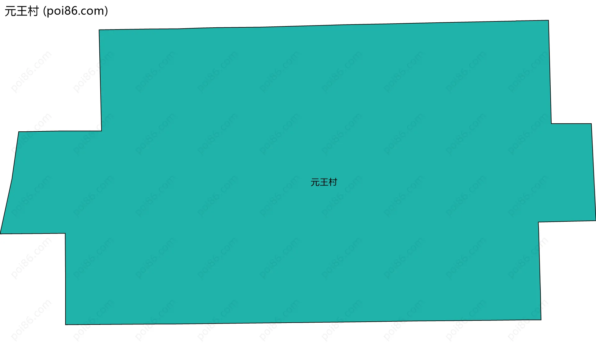 元王村边界地图