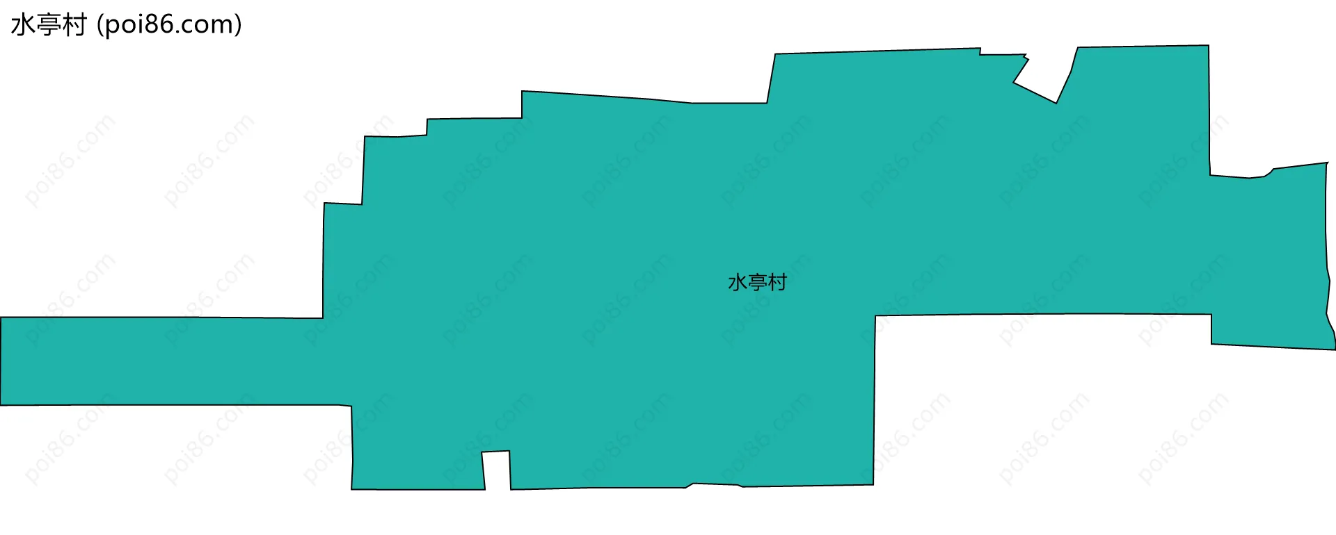 水亭村边界地图