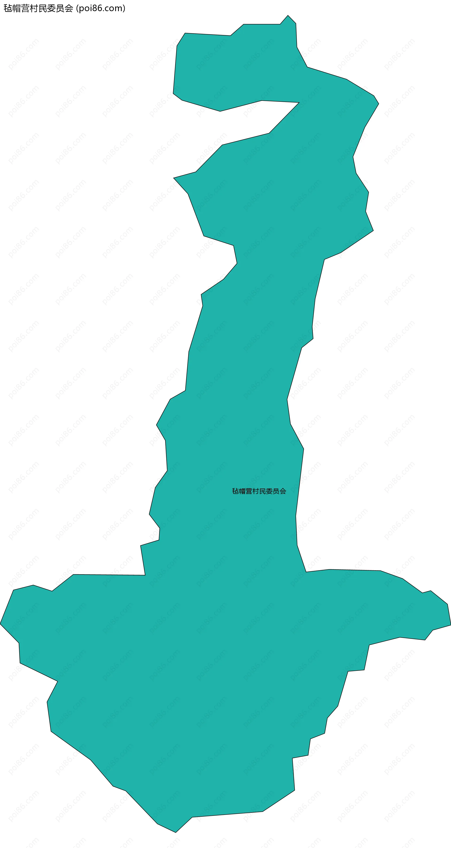 毡帽营村民委员会边界地图