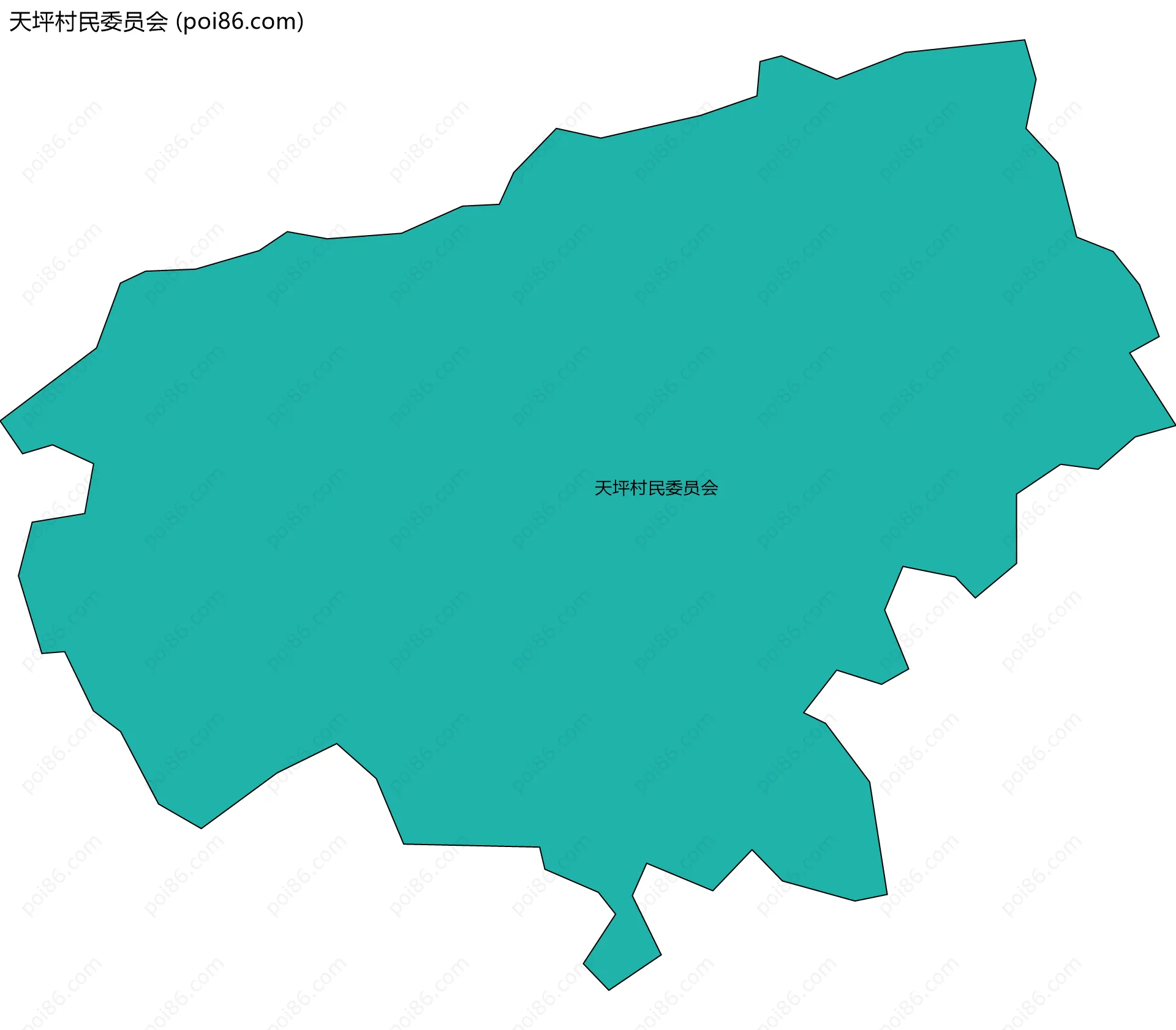 天坪村民委员会边界地图