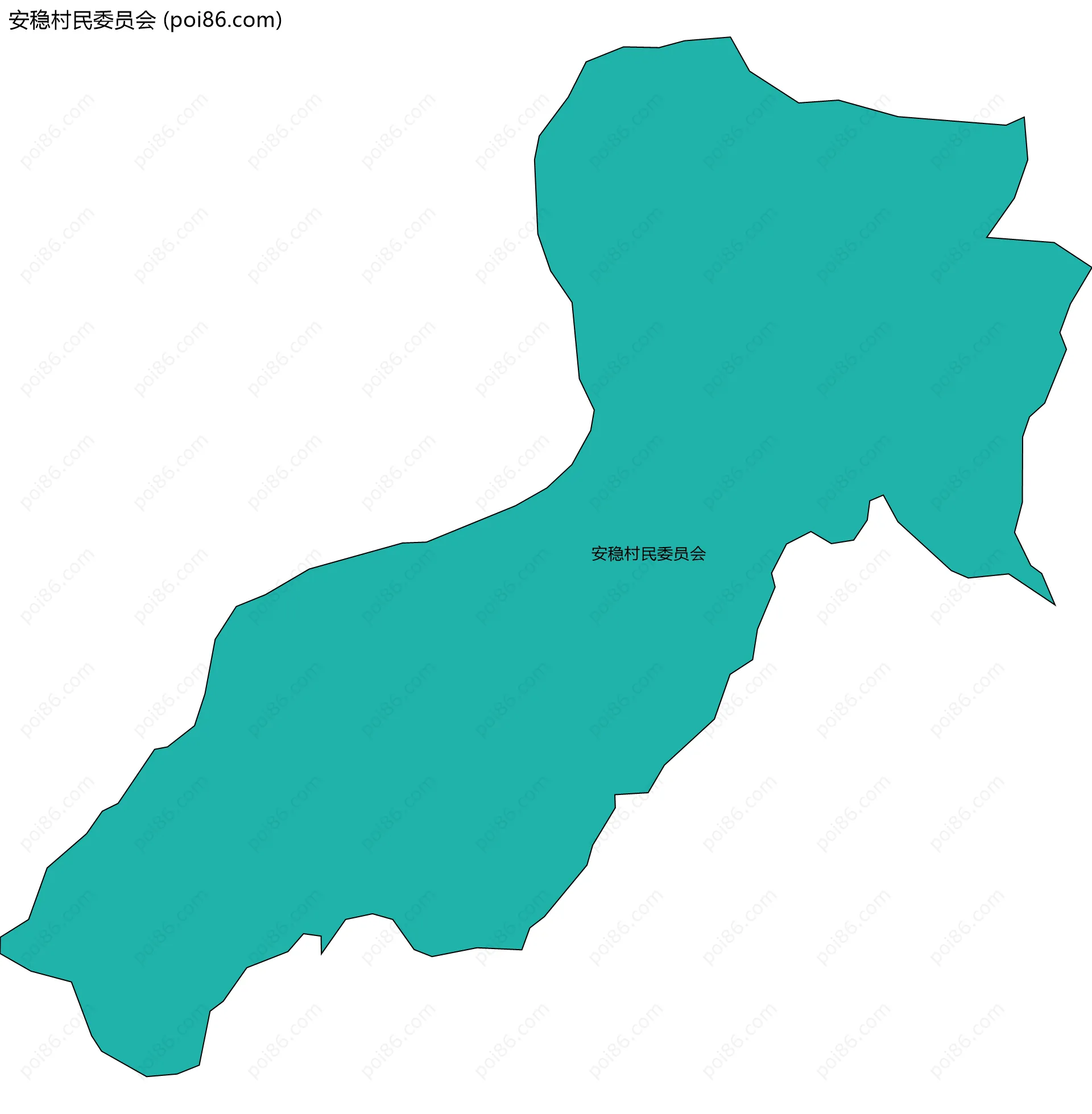 安稳村民委员会边界地图