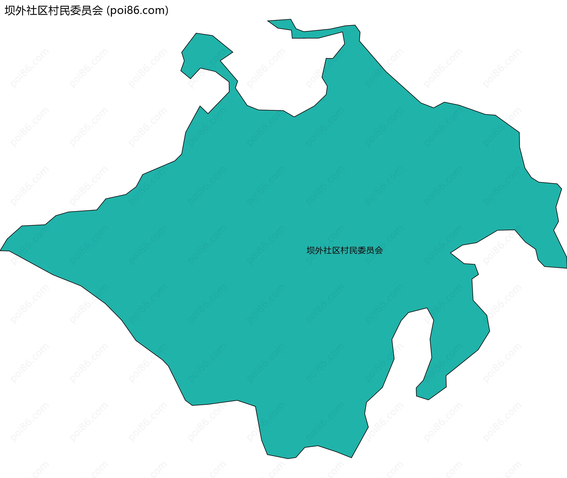 坝外社区村民委员会边界地图