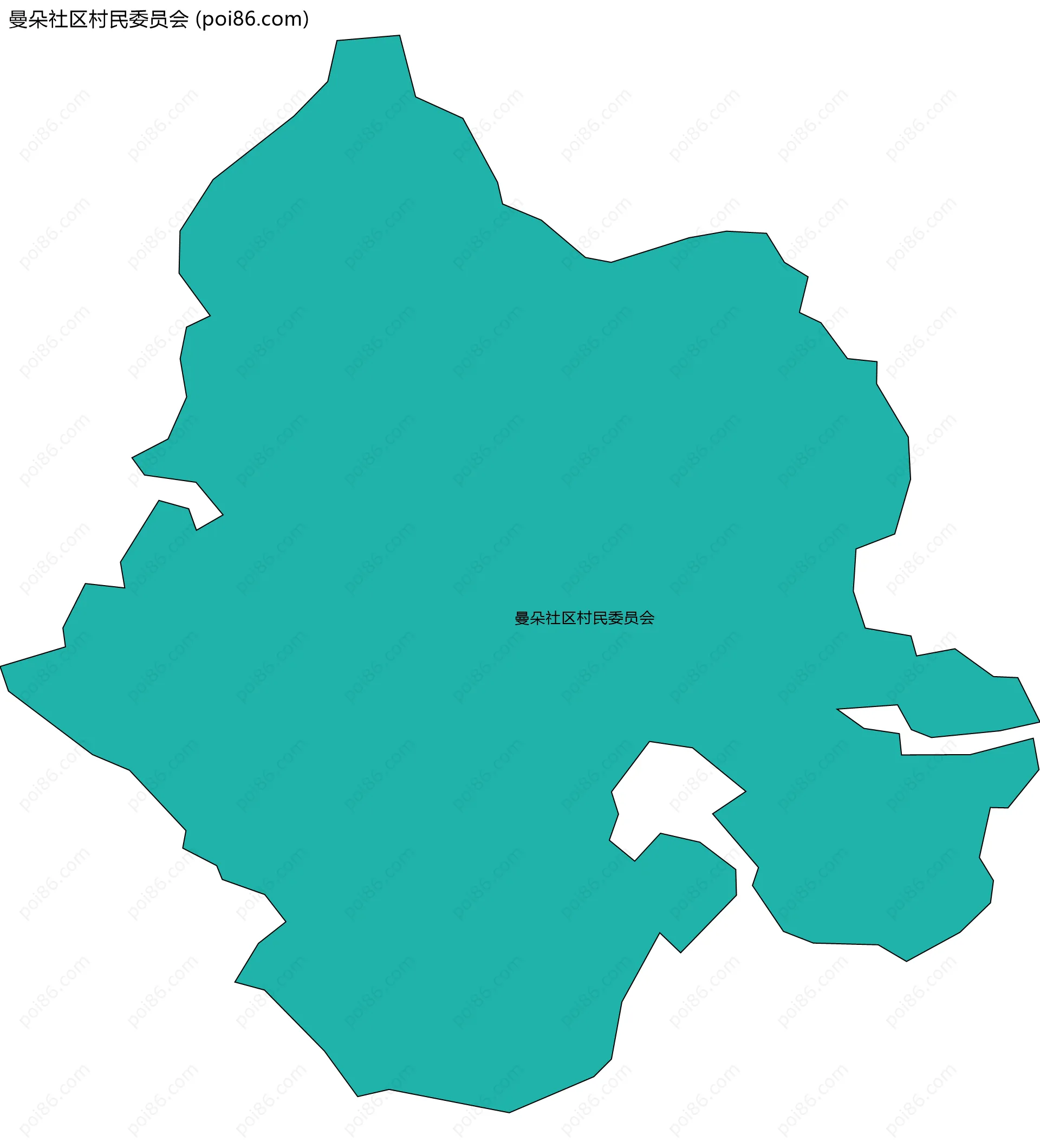 曼朵社区村民委员会边界地图