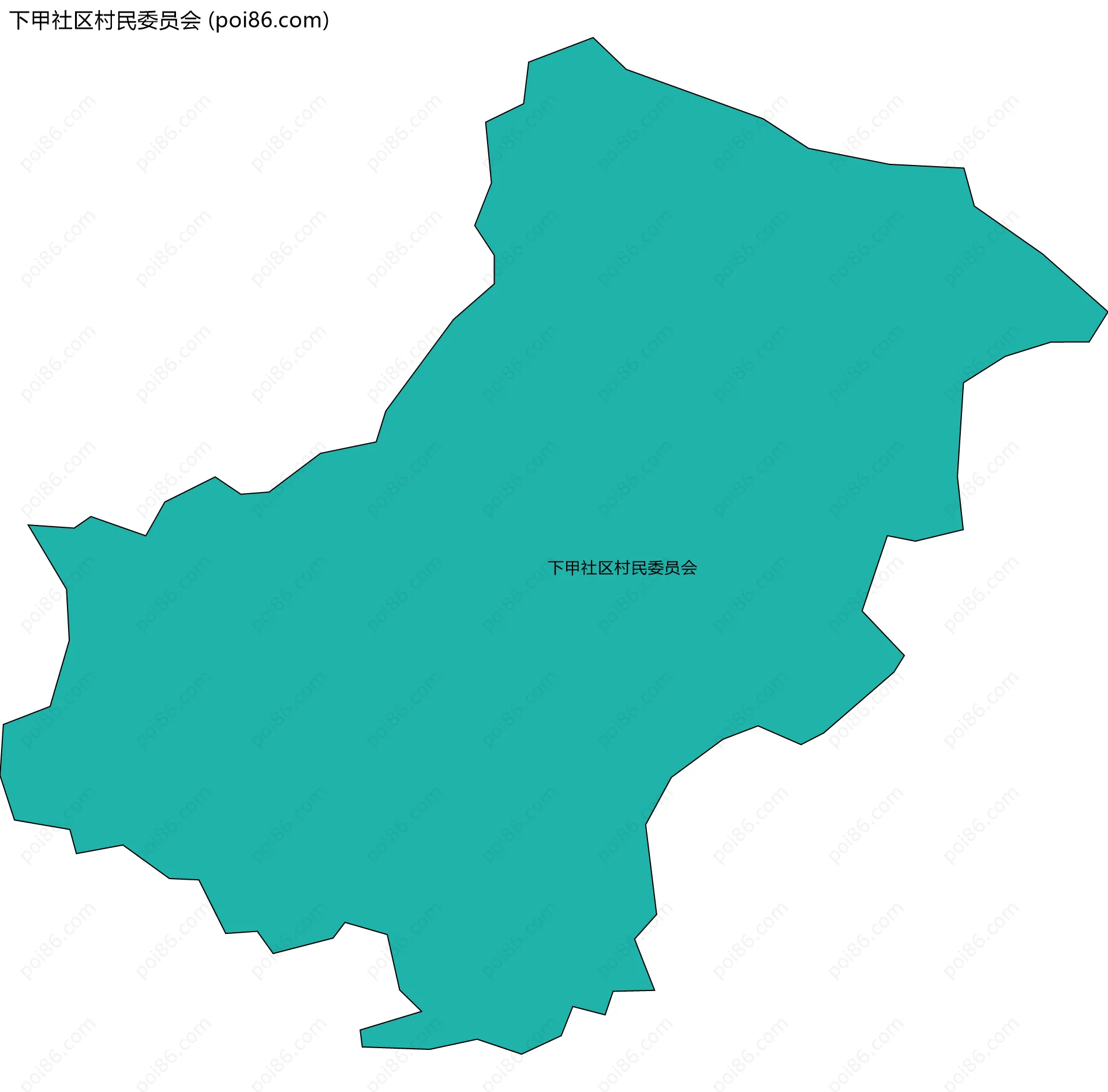 下甲社区村民委员会边界地图