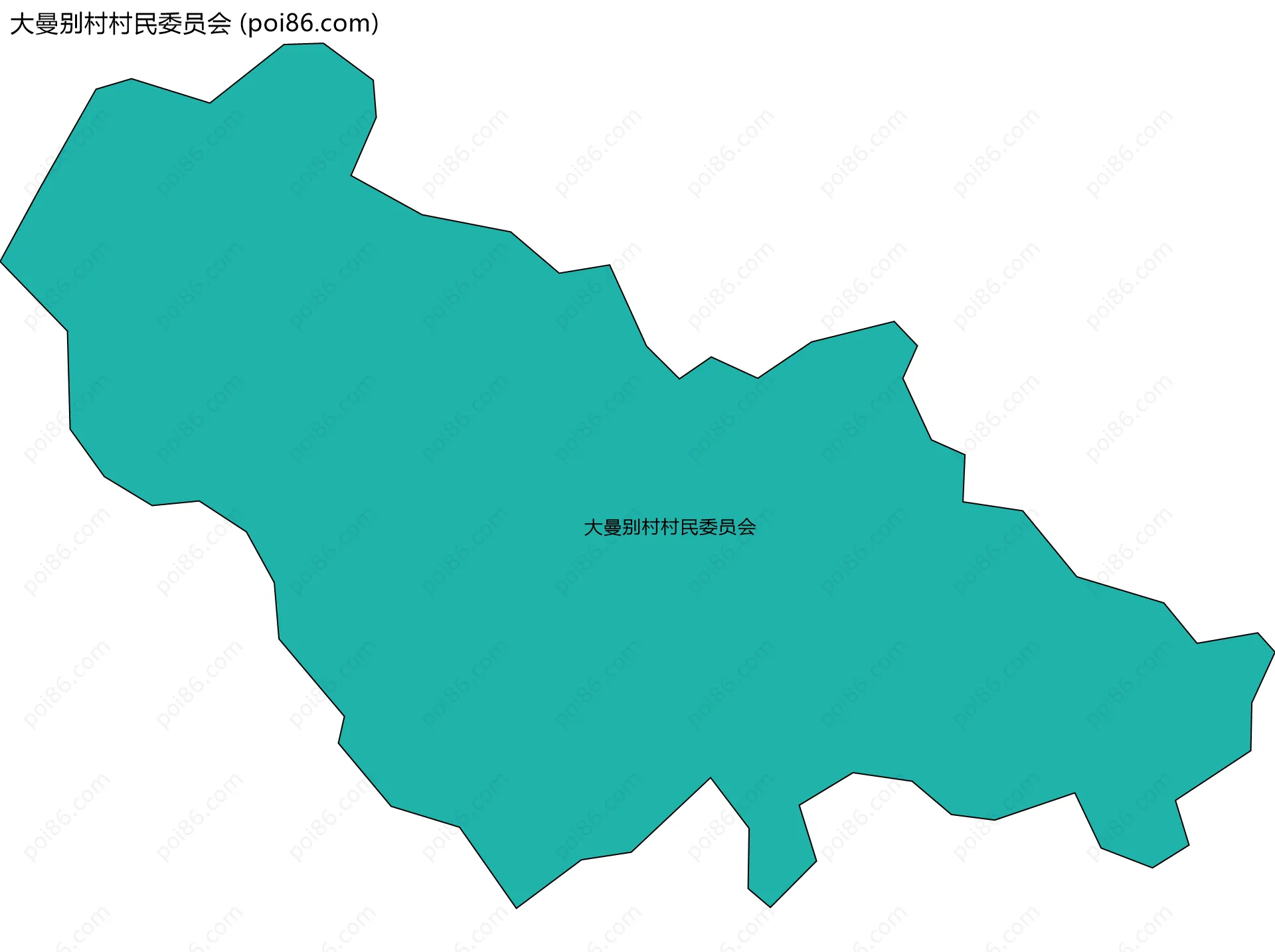 大曼别村村民委员会边界地图