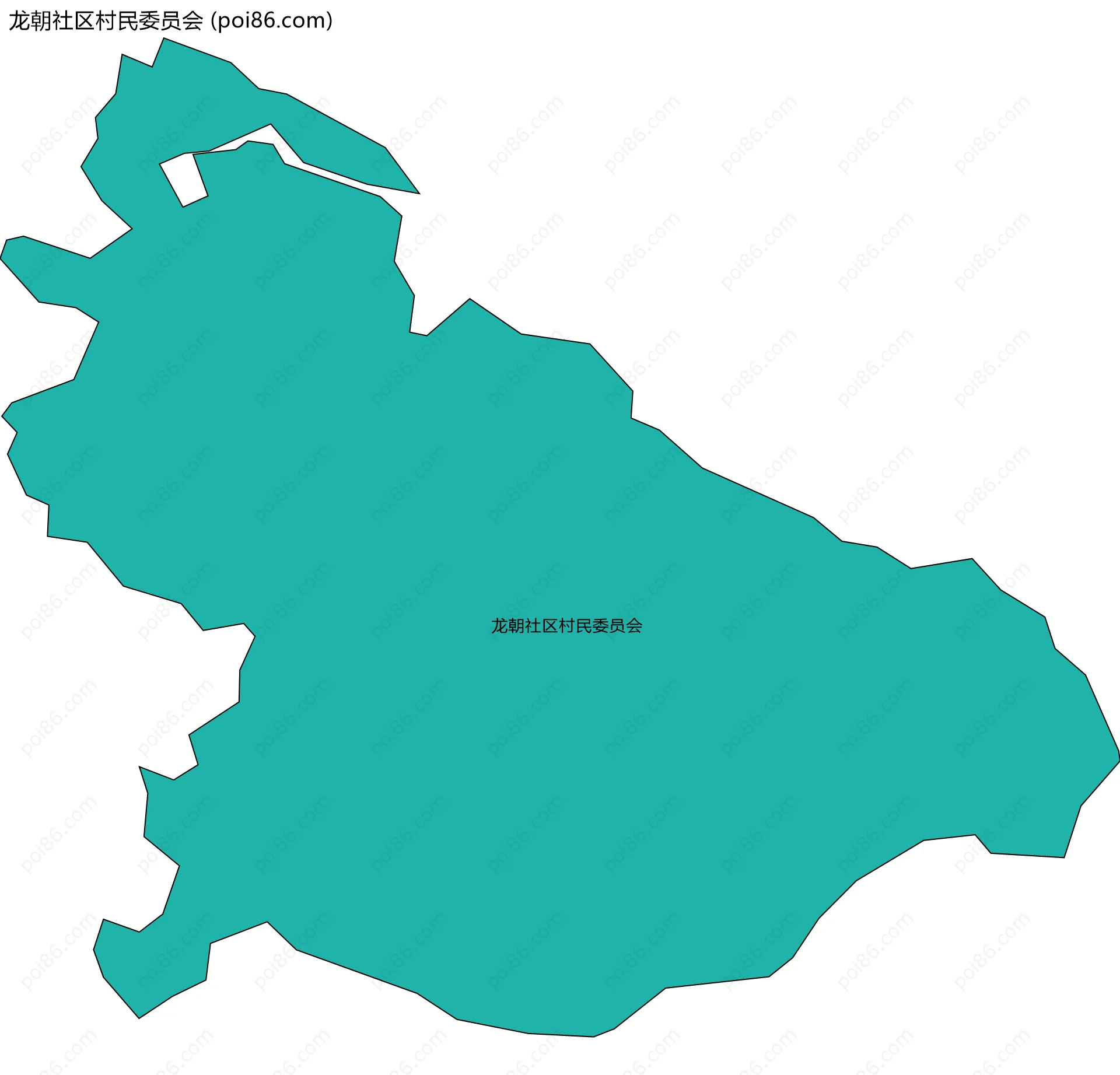 龙朝社区村民委员会边界地图