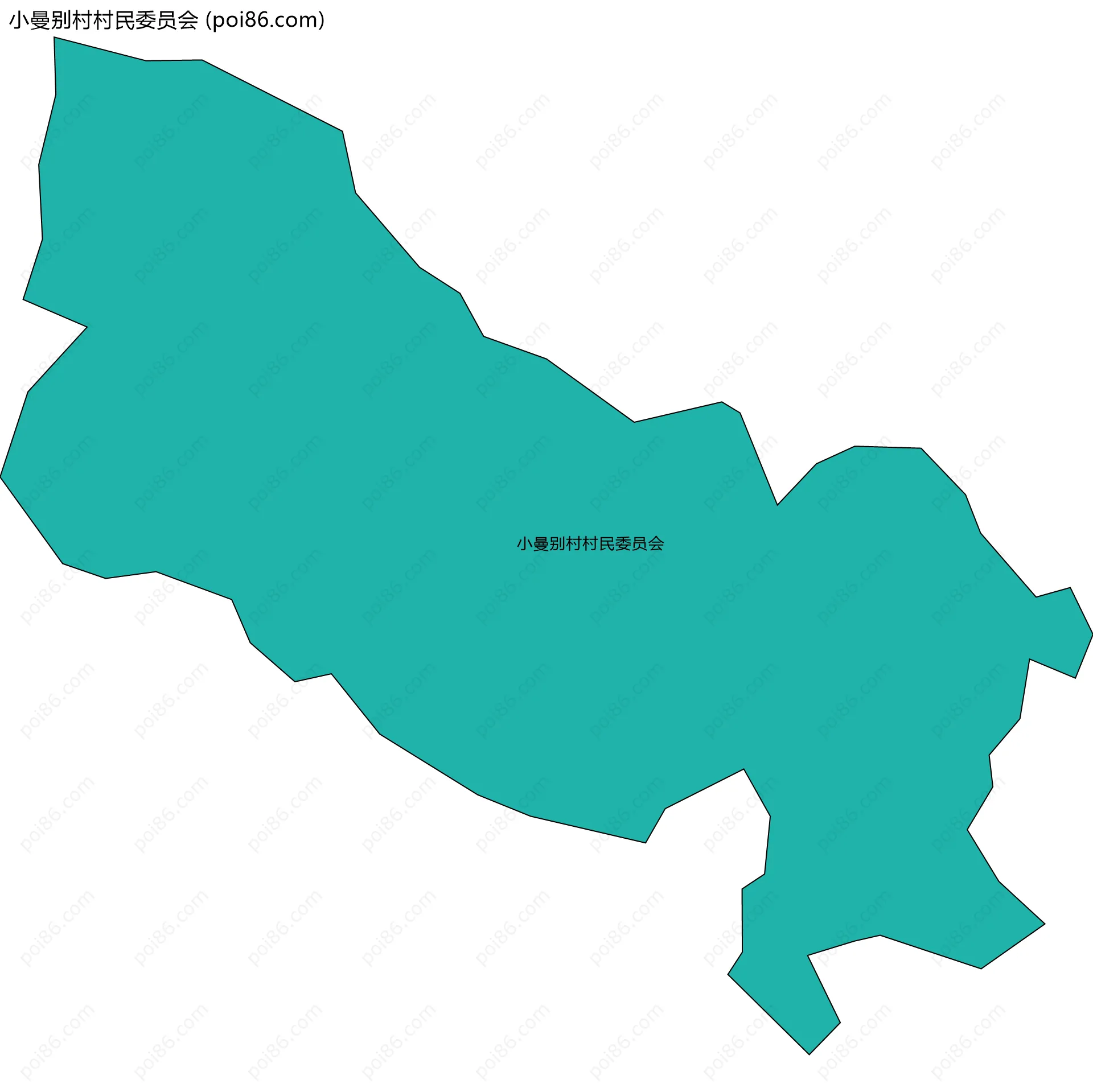 小曼别村村民委员会边界地图