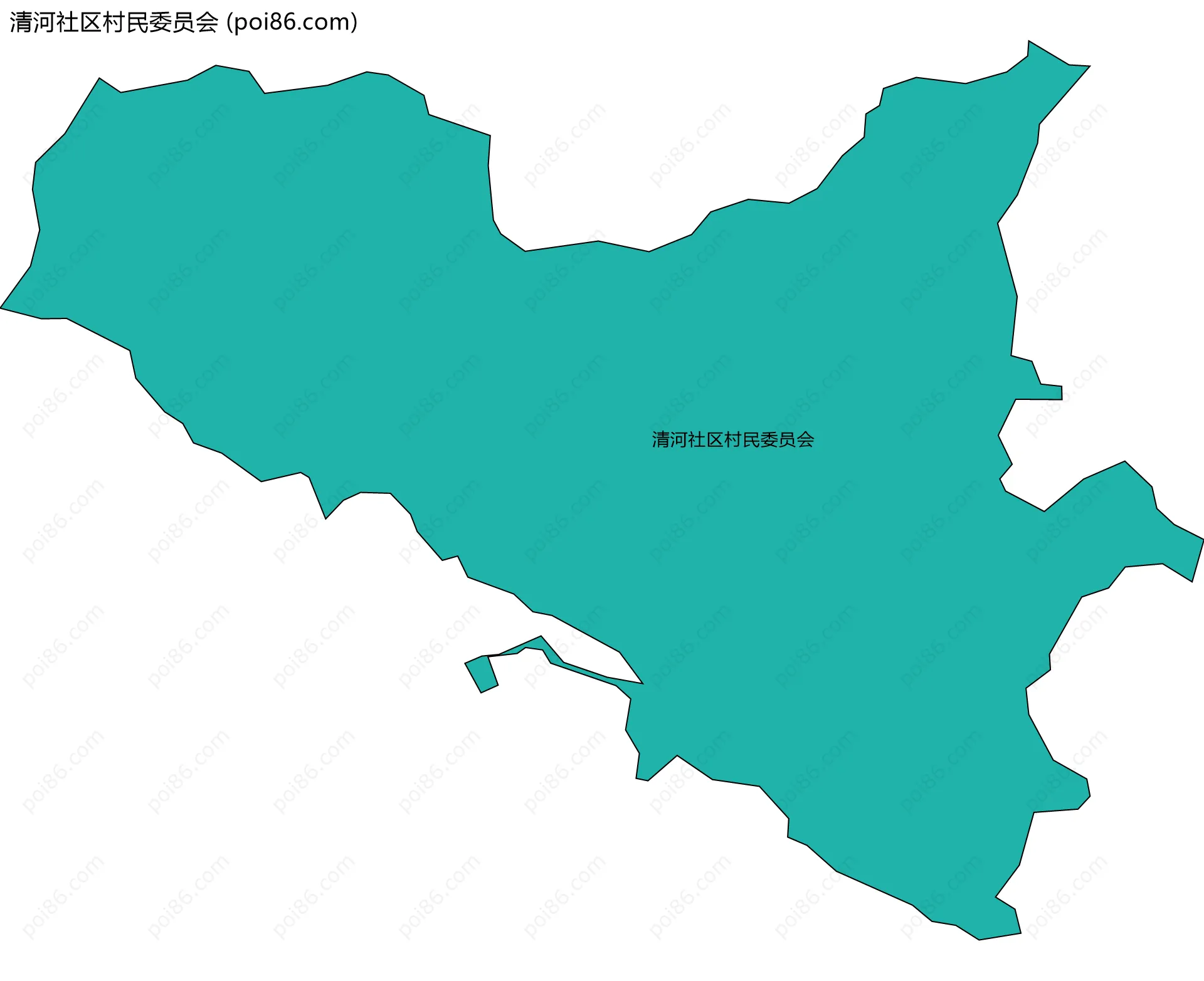 清河社区村民委员会边界地图