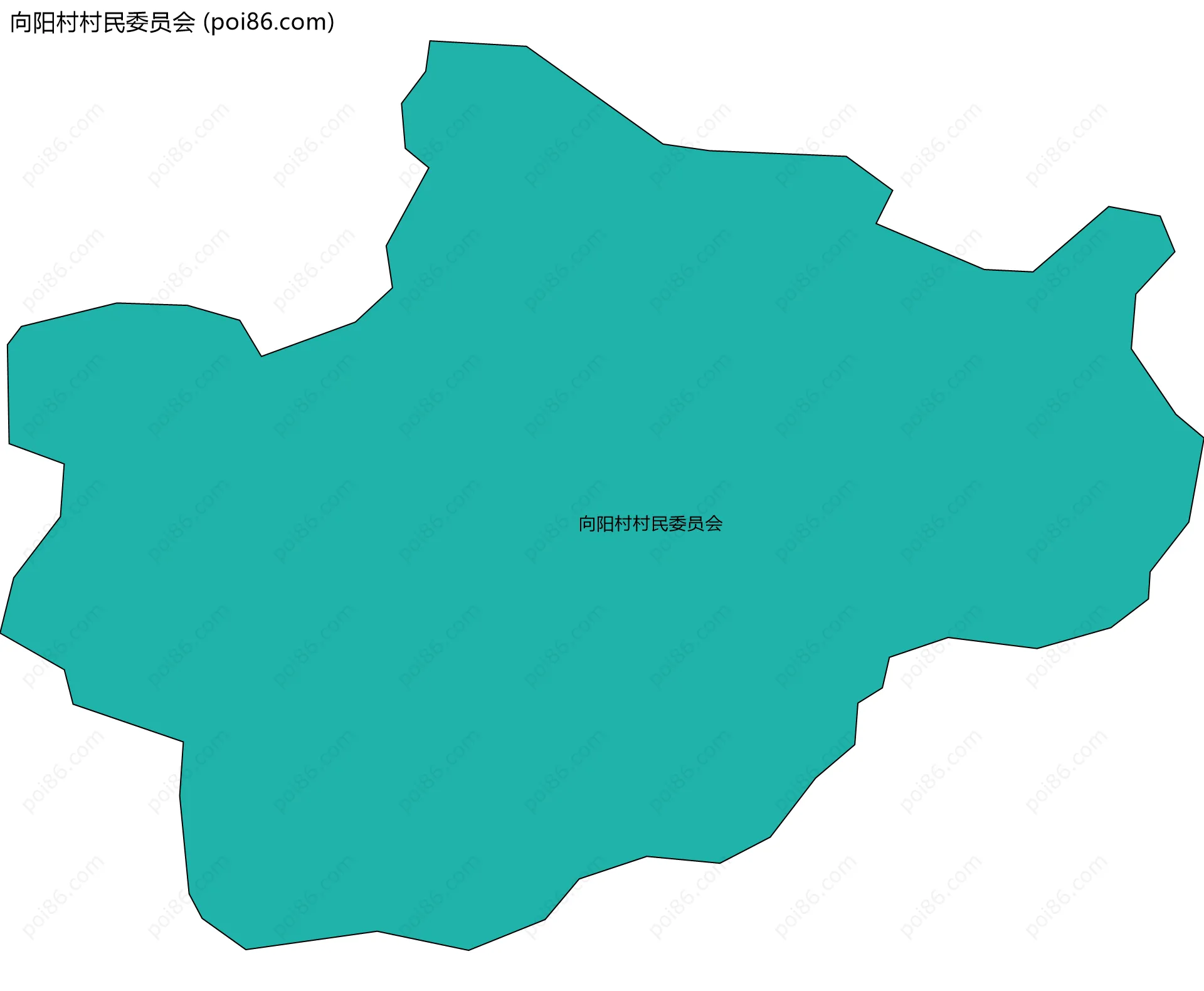 向阳村村民委员会边界地图