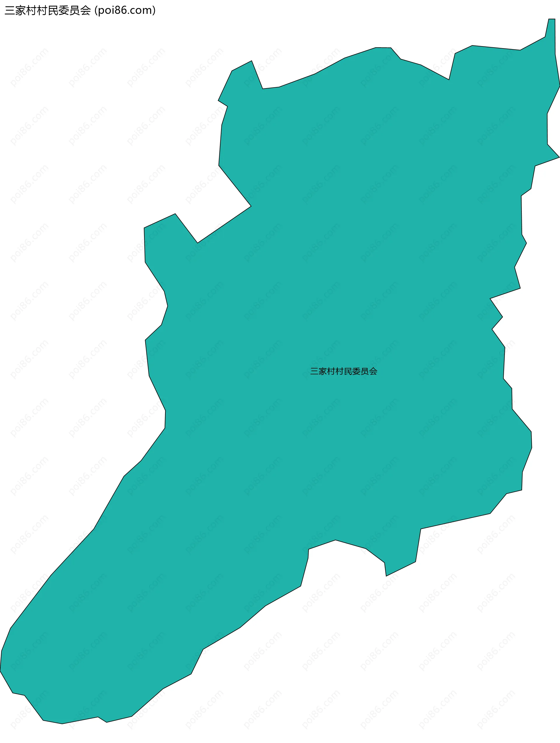 三家村村民委员会边界地图