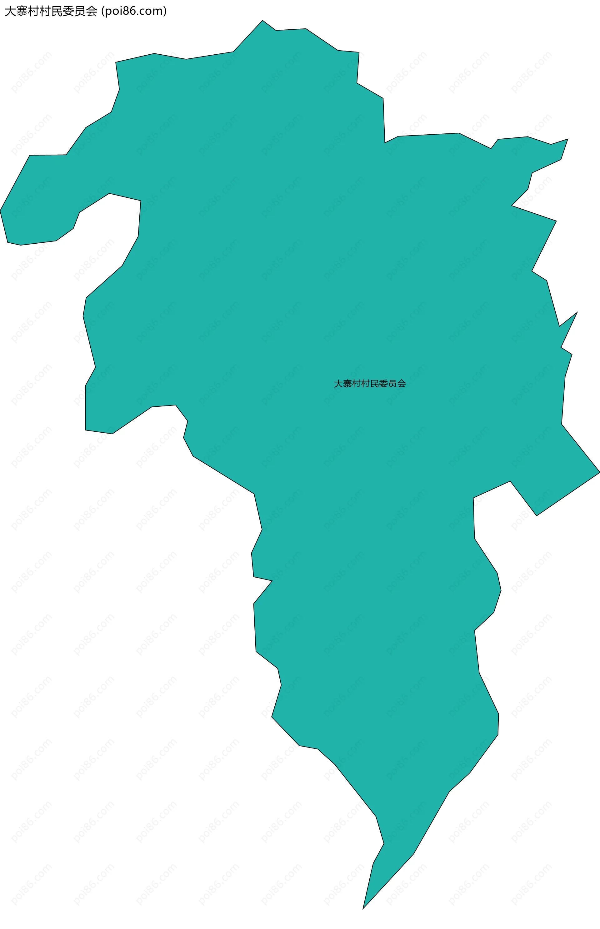 大寨村村民委员会边界地图