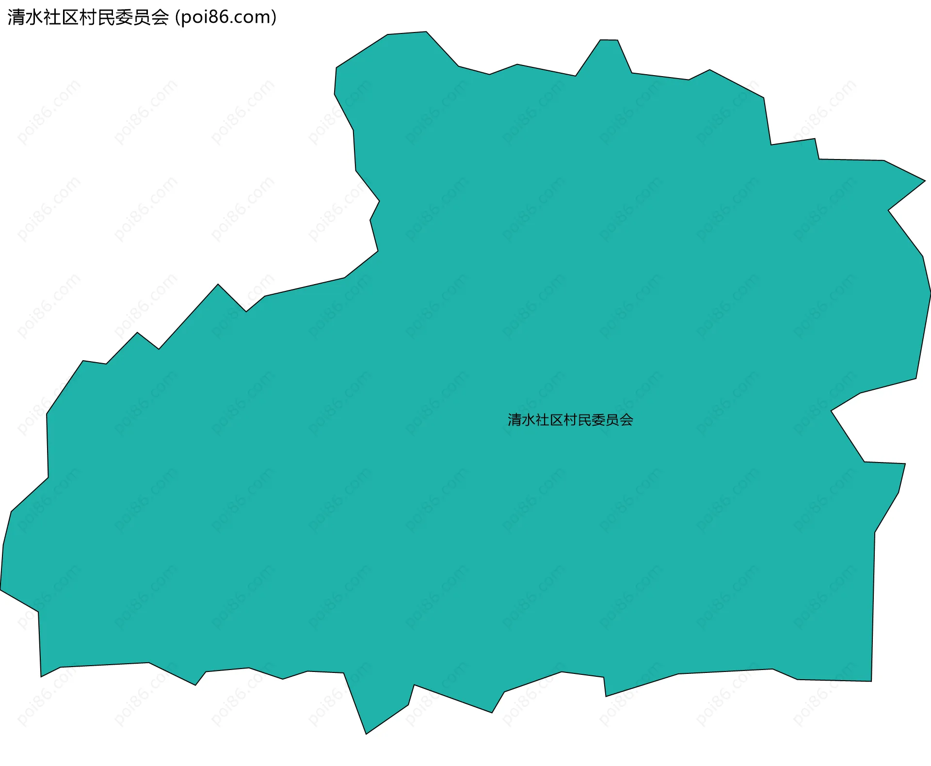 清水社区村民委员会边界地图
