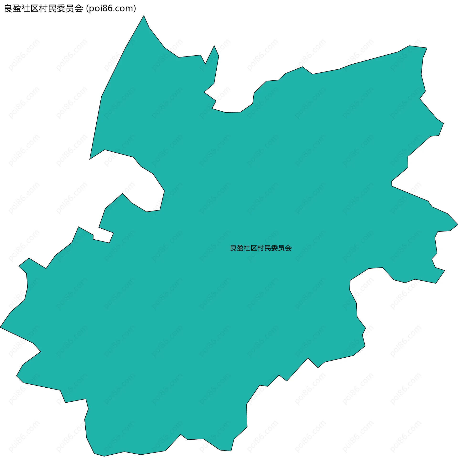 良盈社区村民委员会边界地图
