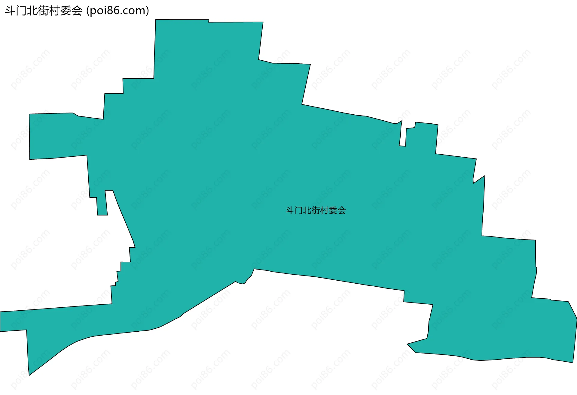 斗门北街村委会边界地图