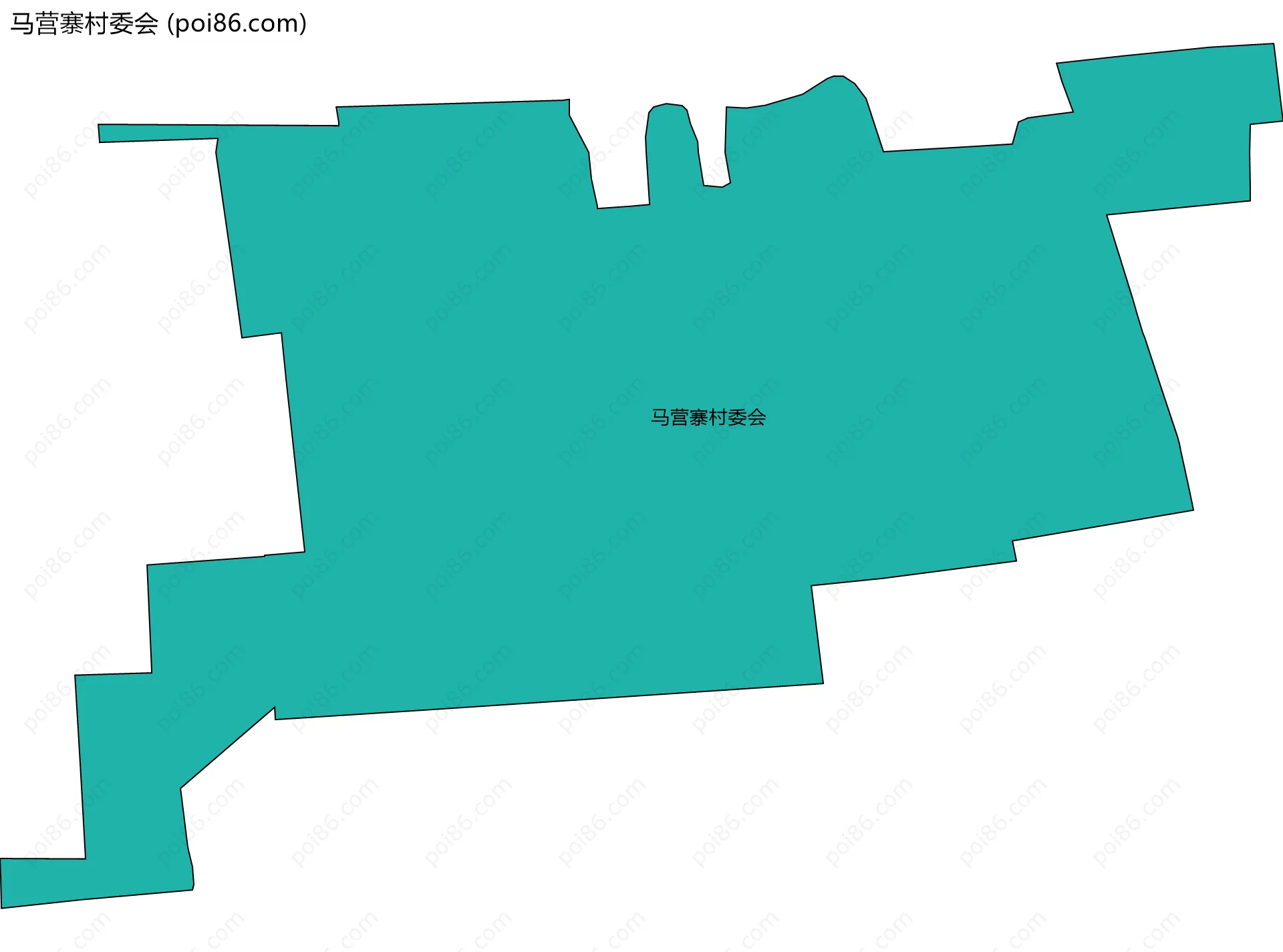马营寨村委会边界地图