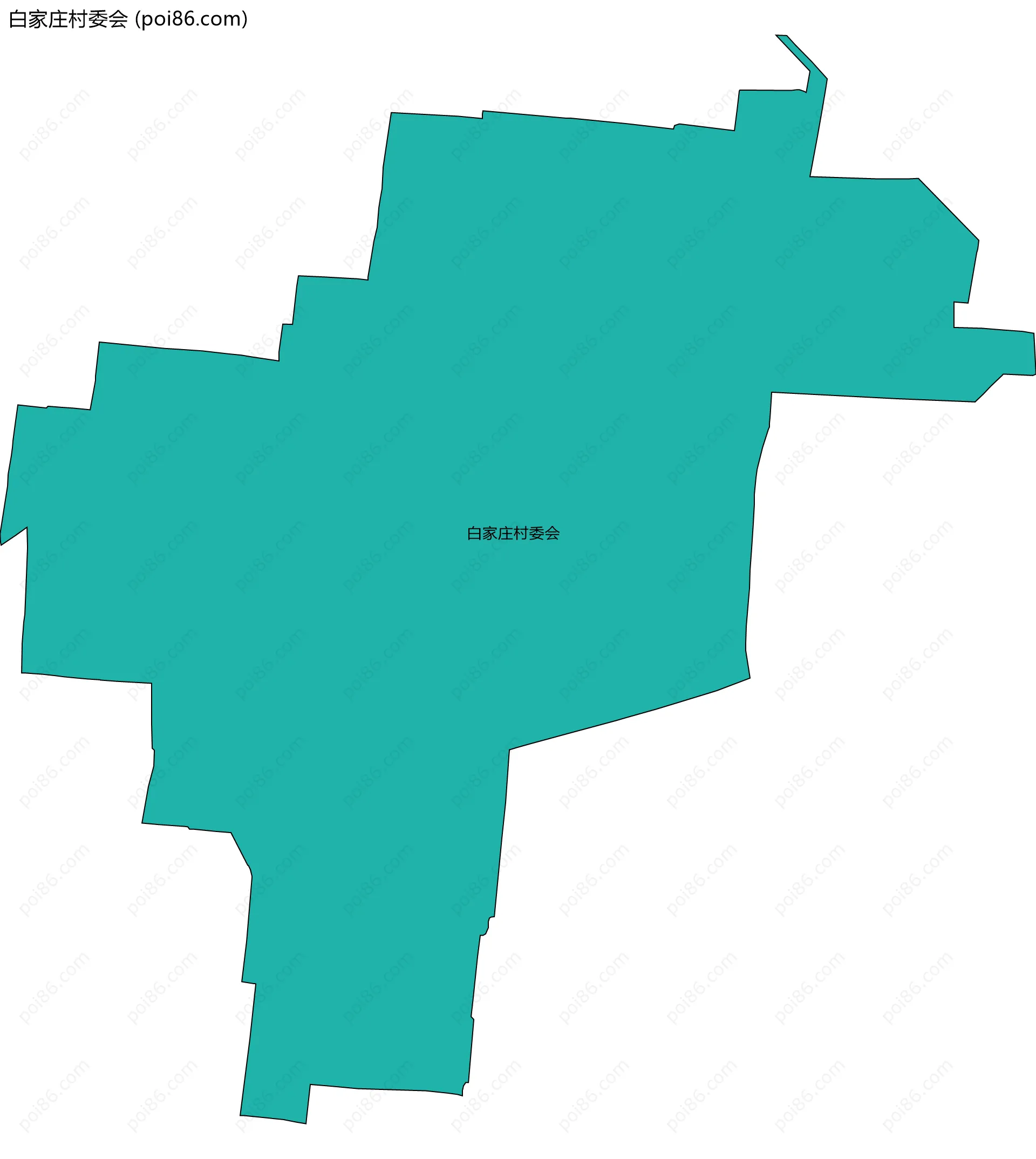 白家庄村委会边界地图