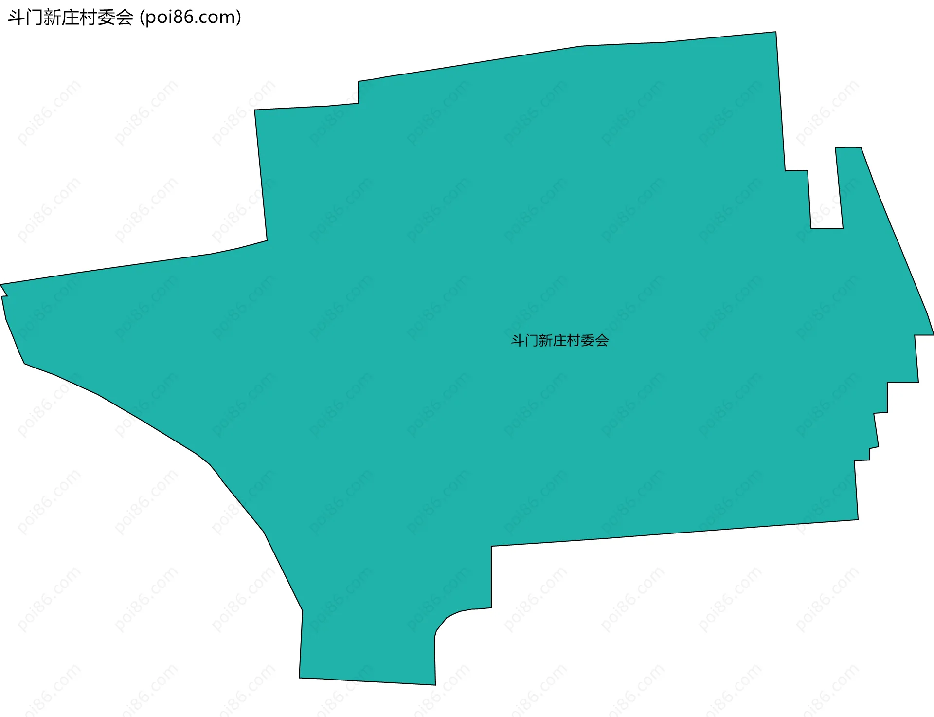 斗门新庄村委会边界地图