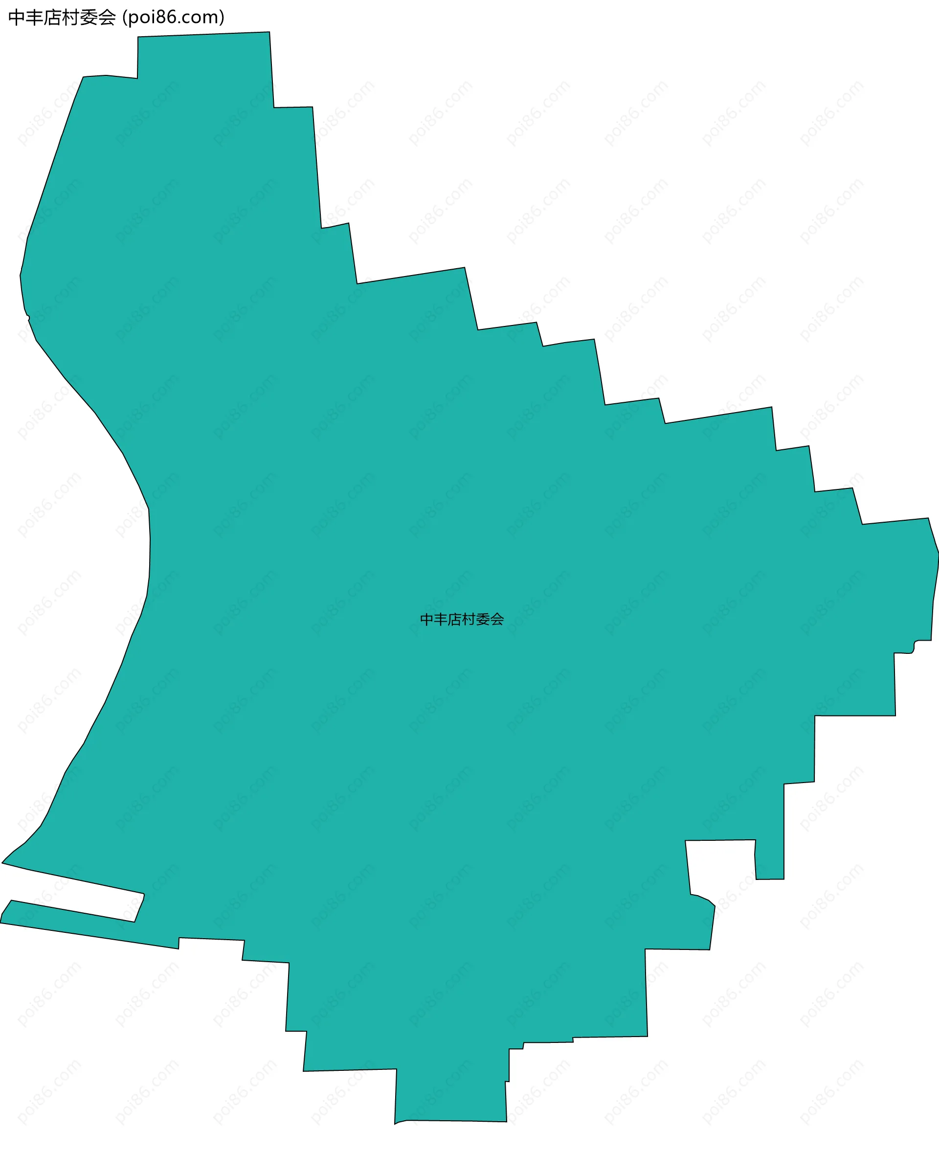 中丰店村委会边界地图