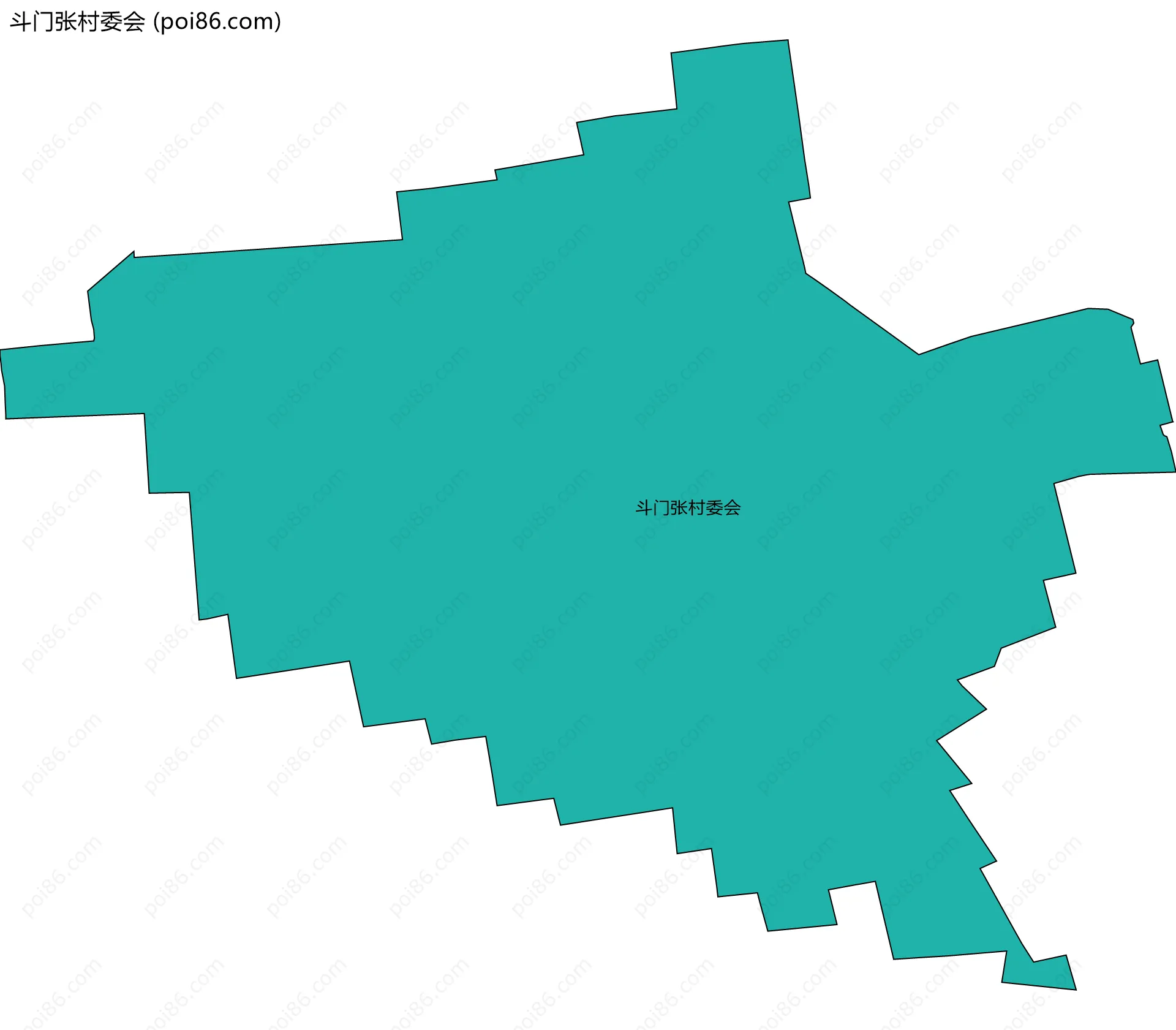 斗门张村委会边界地图