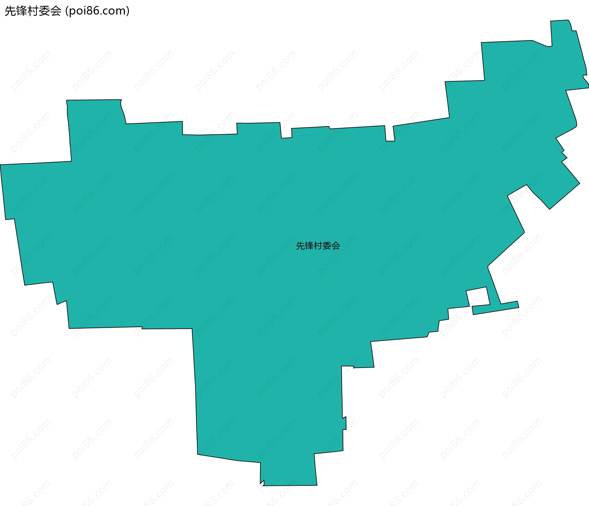 先锋村委会边界地图