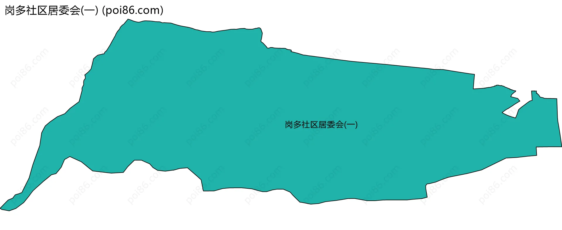 岗多社区居委会(一)边界地图