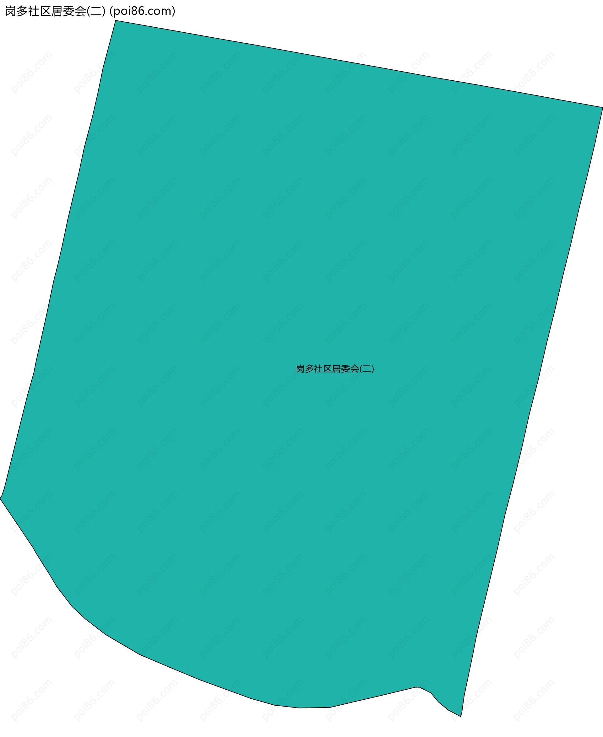 岗多社区居委会(二)边界地图