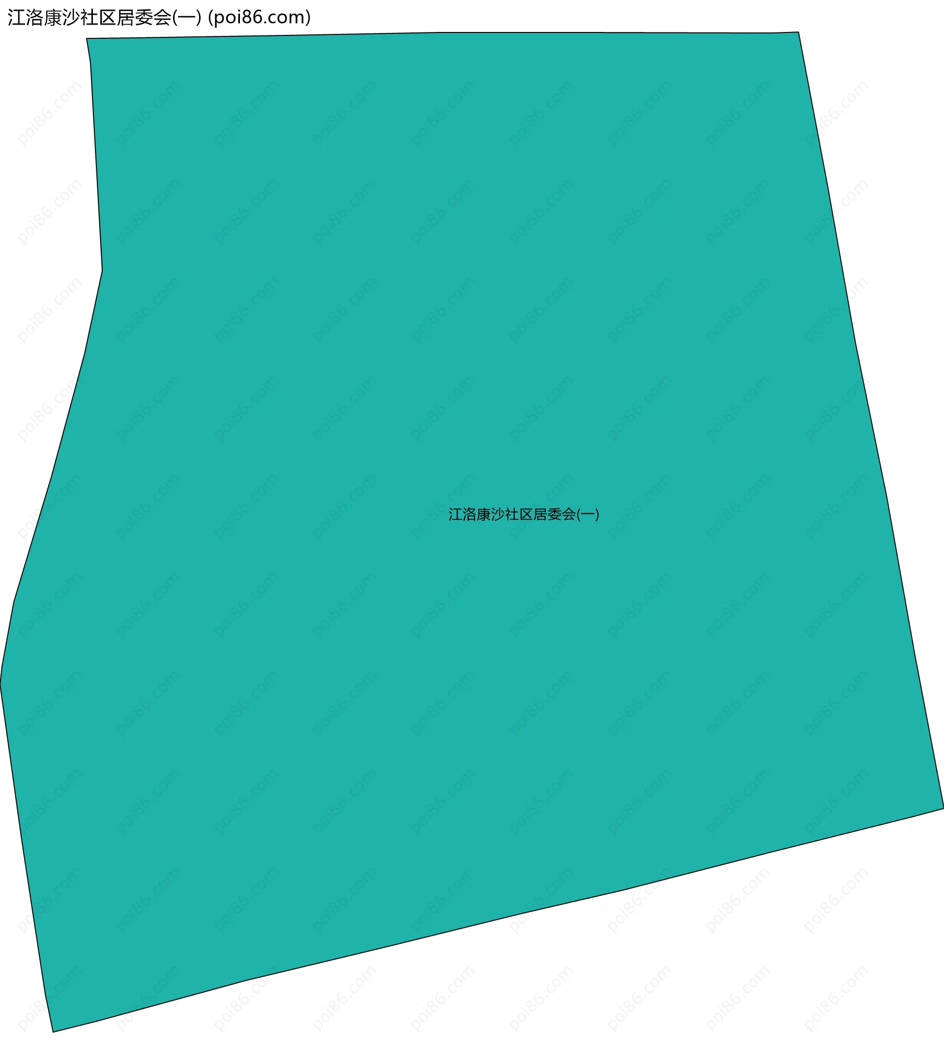 江洛康沙社区居委会(一)边界地图